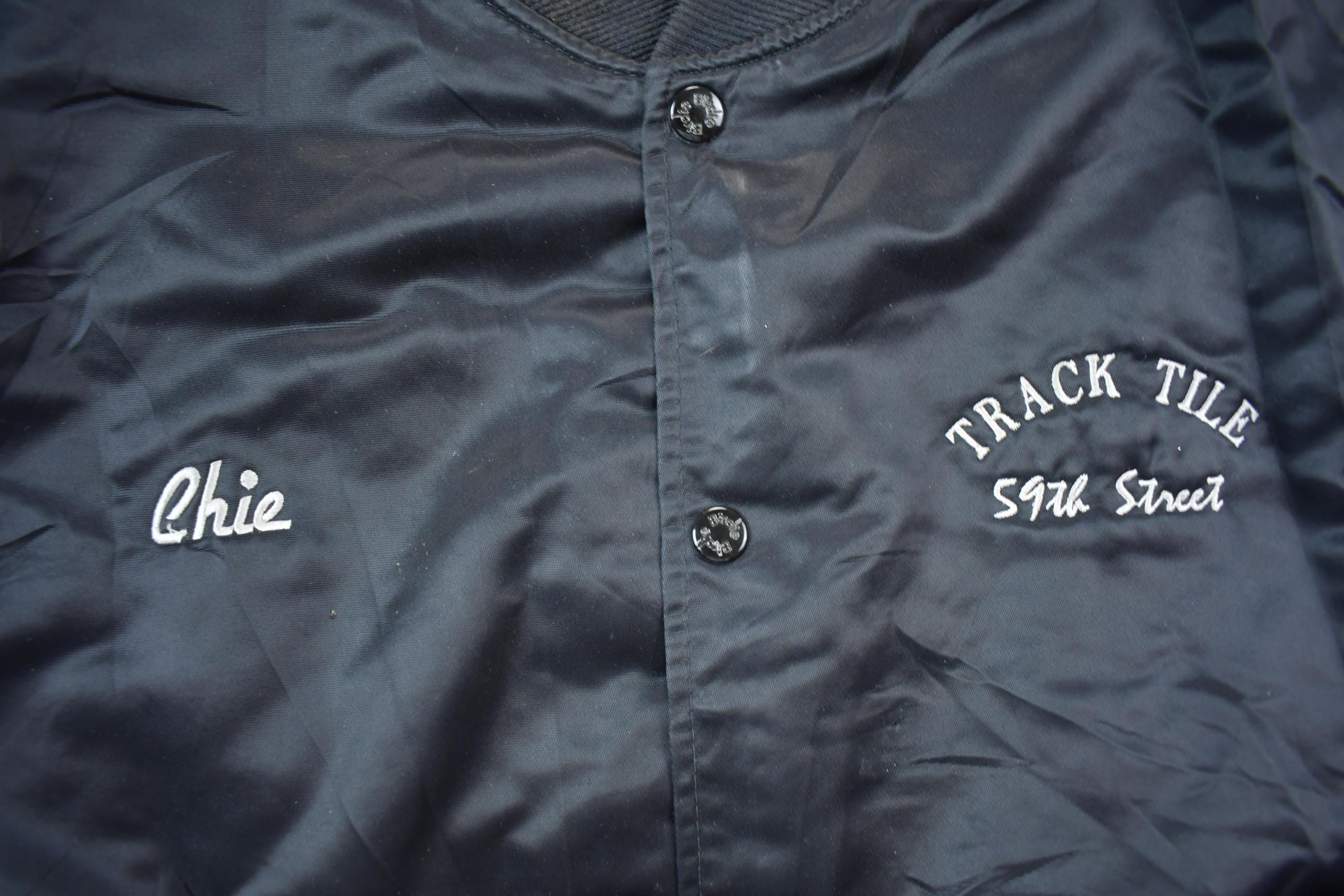 Vintage 1990s MTA New York City Transit Embroidered Snap Button Satin Jacket Made In USA Men's 2XL - Image 5