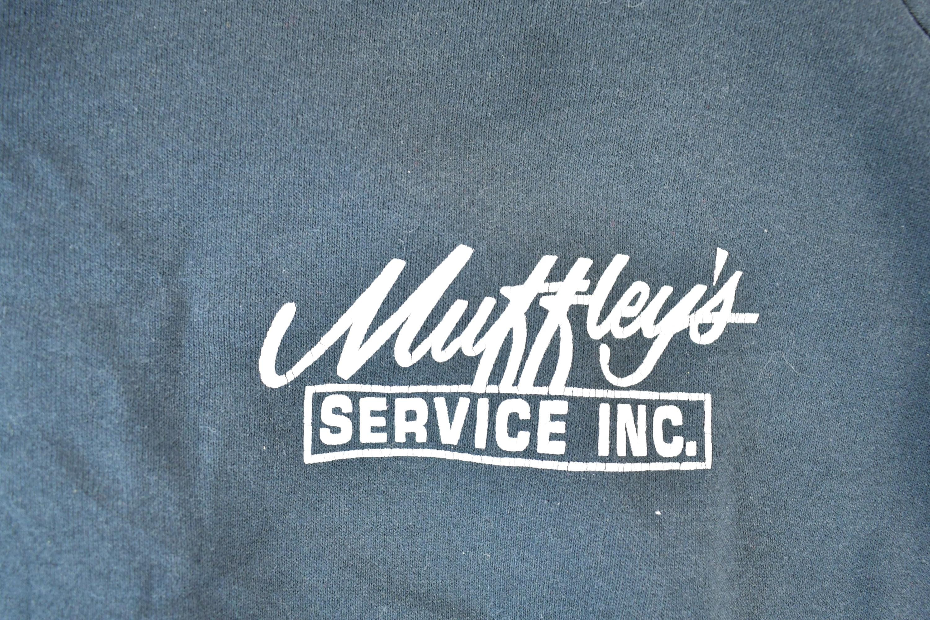 Vintage 1990s Muffley's Service Inc Crewneck Sweatshirt Mens L - Image 4