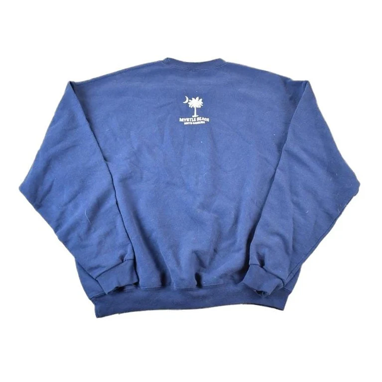 Vintage 1990s Myrtle Beach Souvenir Crewneck Sweatshirt Made In USA Men's XL - Image 2