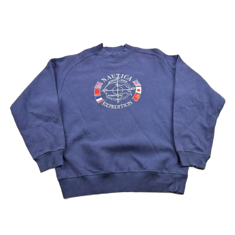 Vintage 1990s Nautica Expedition Crewneck Sweatshirt Men's Medium