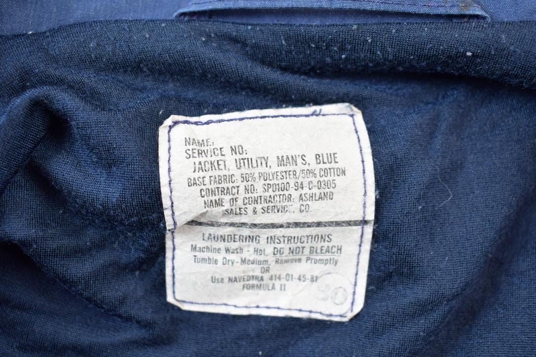 Vintage 1990s Navy Deck Jacket Men's Large - Image 3