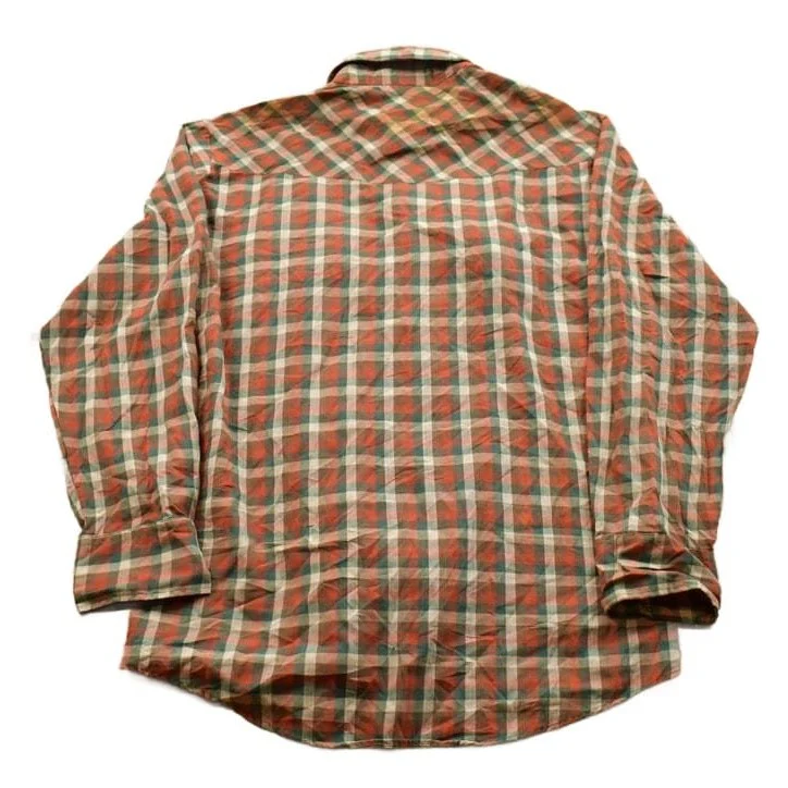 Vintage 1990s New Frontiers Big Yank Plaid Button Up Shirt Men's Medium - Image 2
