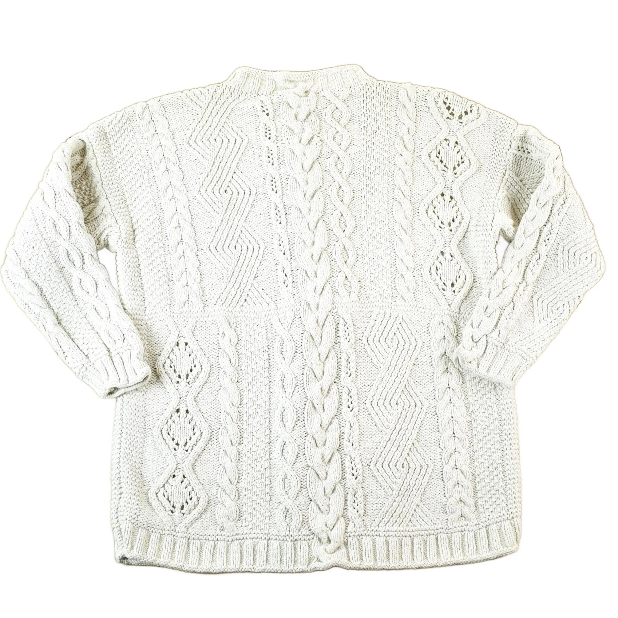 Vintage 1990s Next Ladieswear Cable Knit Heavy Knit Pattern Crewneck Sweater Womens Large - Image 2