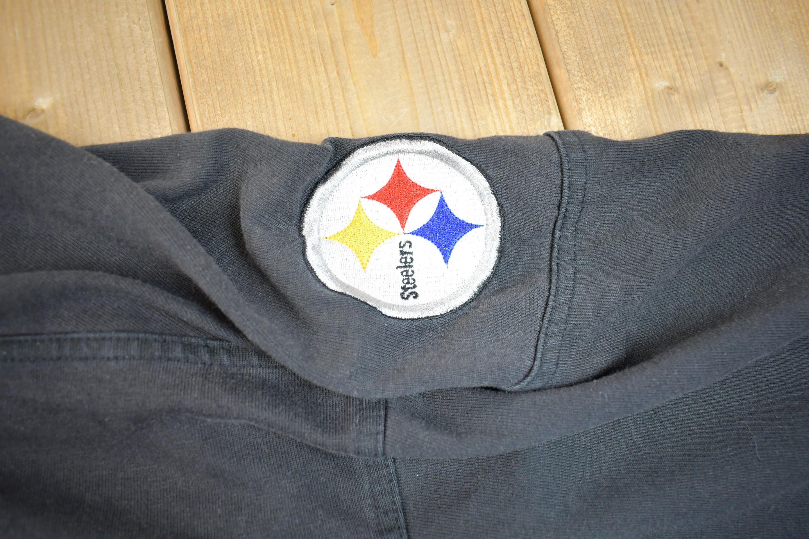 Vintage 1990s NFL Pittsburgh Lee Sport Embroidered V-Neck Sweatshirt Men's 2XL - Image 4