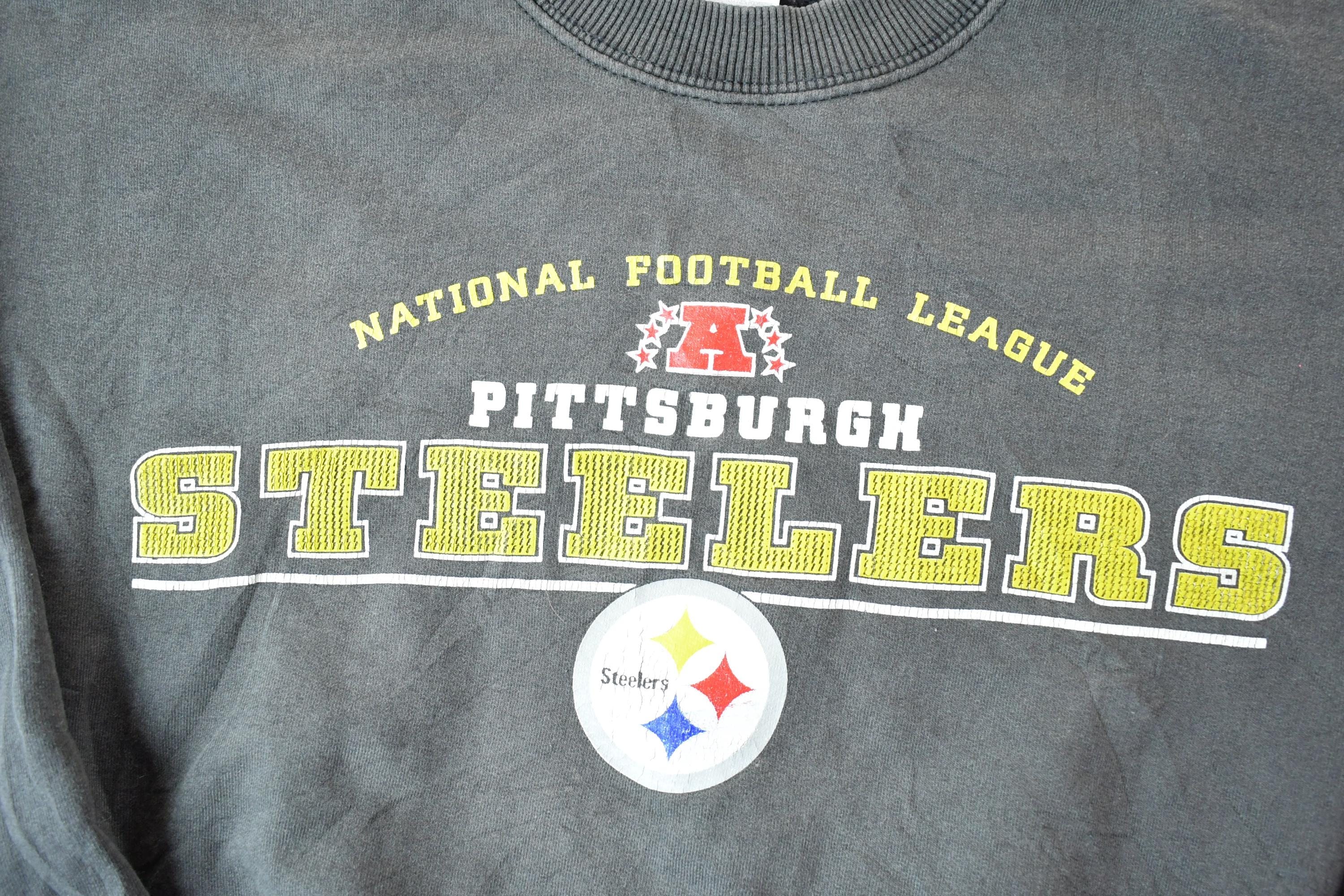 Vintage 1990s NFL Pittsburgh Steelers Crewneck Sweatshirt Men's XL - Image 4
