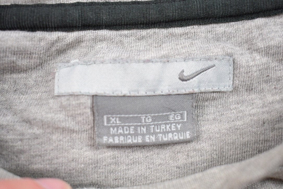Vintage 1990s Nike Embroidered Mini Swoosh Crewneck Sweatshirt Men's XL - Image 3