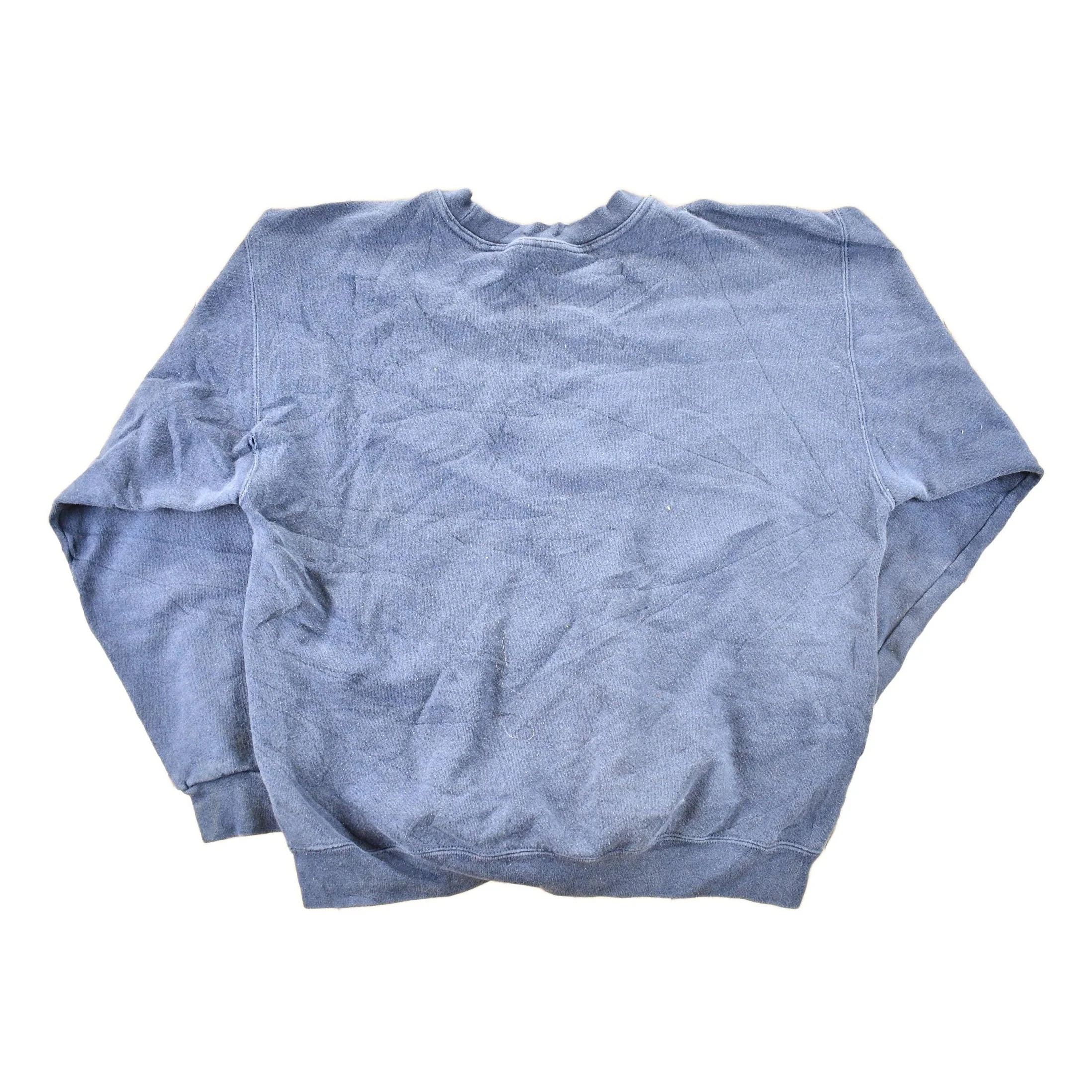 Vintage 1990s Nike Mini Swoosh Navy Crewneck Sweatshirt Men's M - Image 2