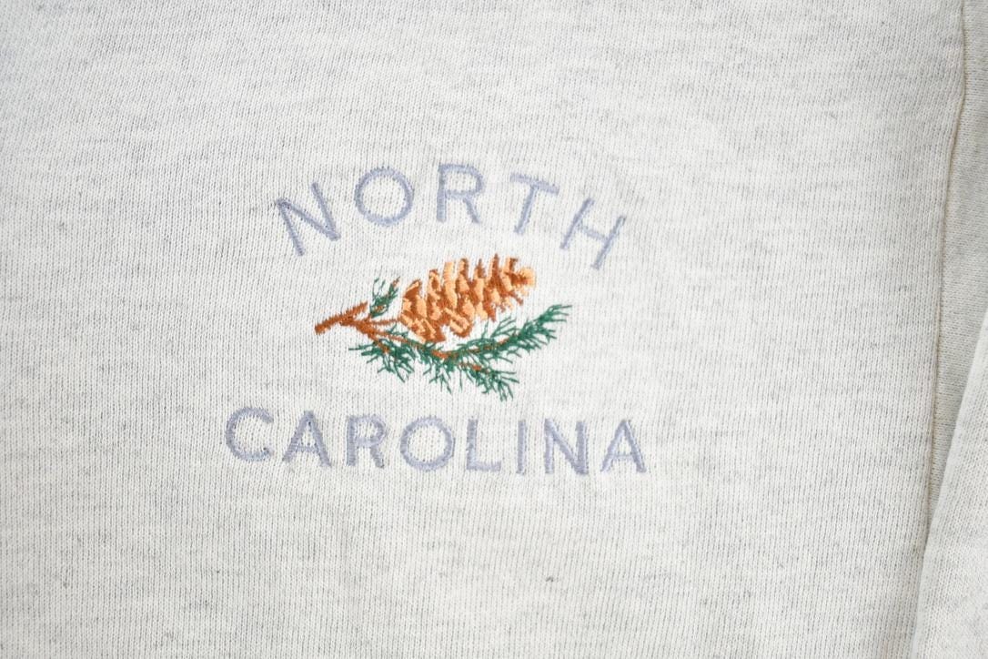 Vintage 1990s North Carolina Souvenir Quarter Button Crewneck Sweatshirt Made In USA Men's Small - Image 3