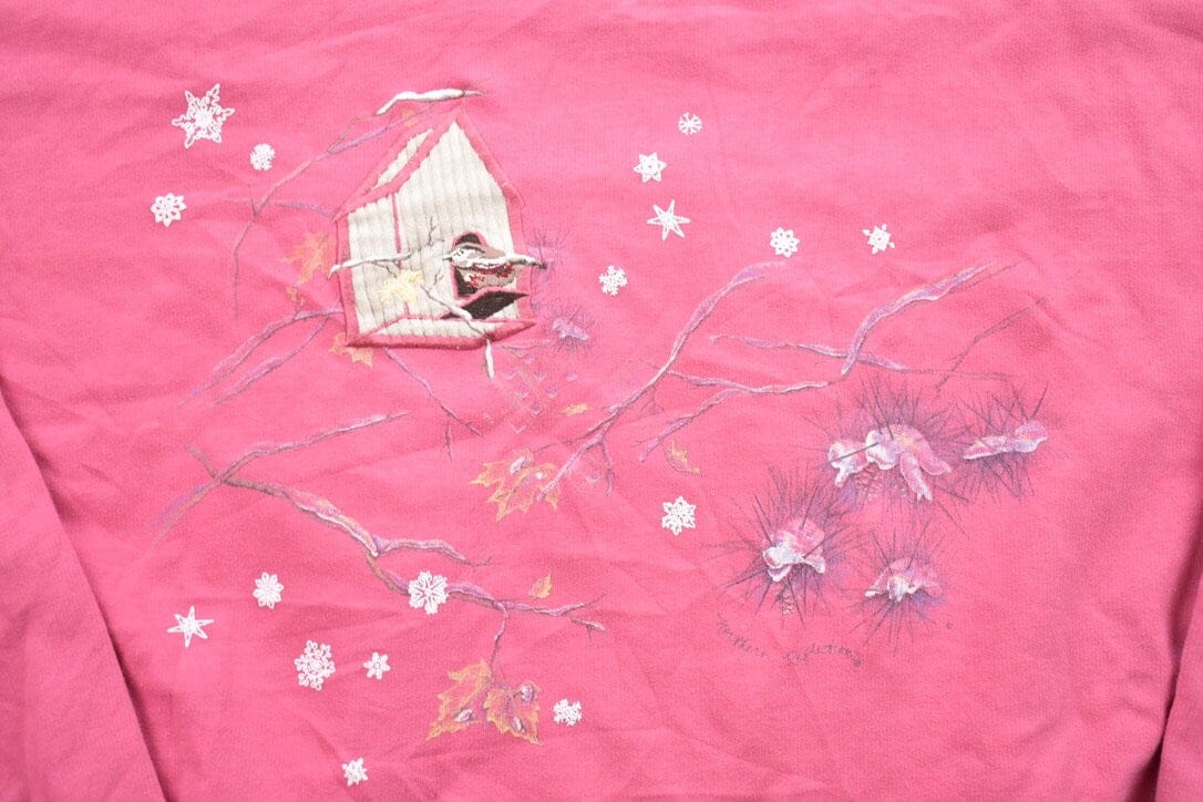 Vintage 1990s Northern Reflections Birdhouse Crewneck Sweater - Image 4