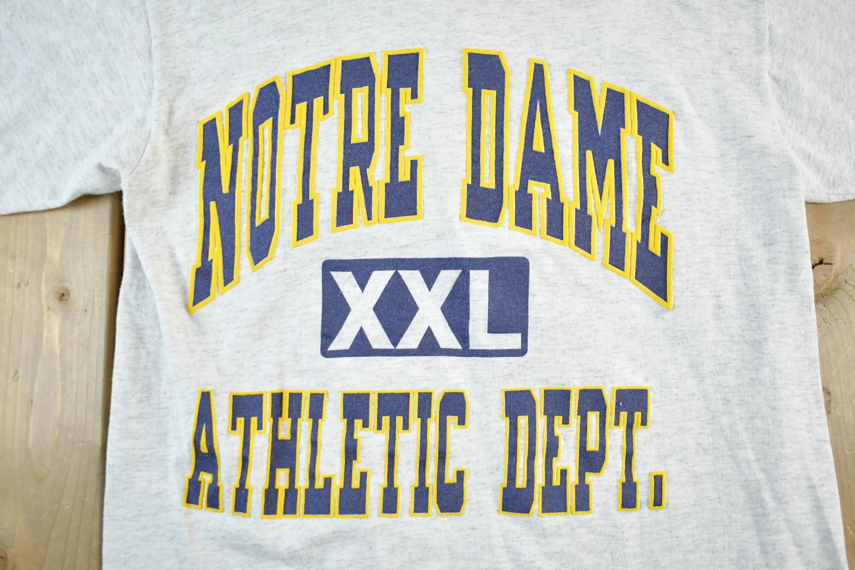 Vintage 1990s Notre Dame University Collegiate T-Shirt Mens Medium - Image 3