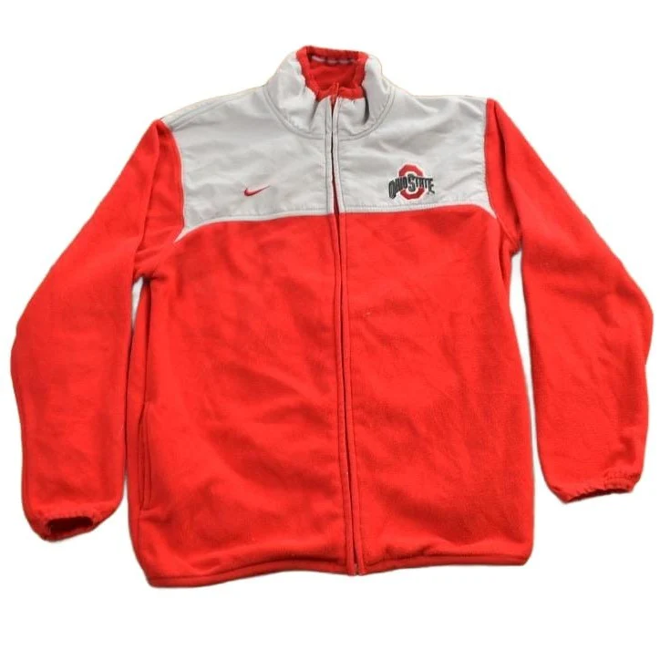 Vintage 1990s Ohio State University Buckeyes Collegiate Zip Up Nike Fleece Sweater Men's M