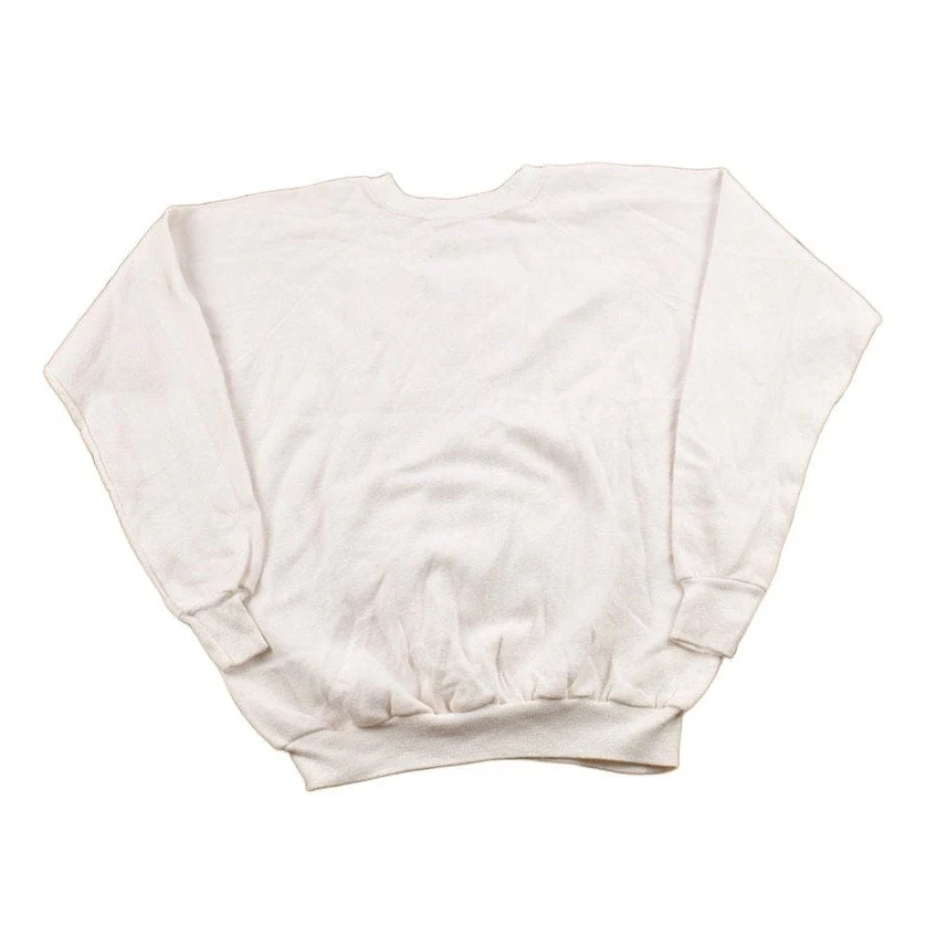 Vintage 1990s Pannill Blank White Crewneck Sweatshirt Men's Small