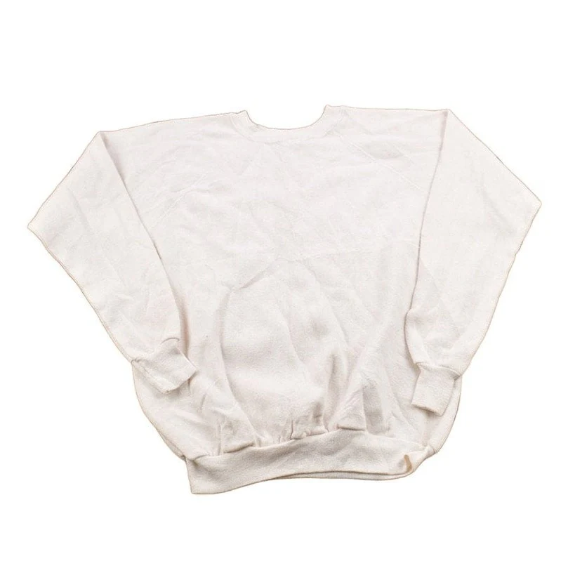 Vintage 1990s Pannill Blank White Crewneck Sweatshirt Men's Small - Image 2