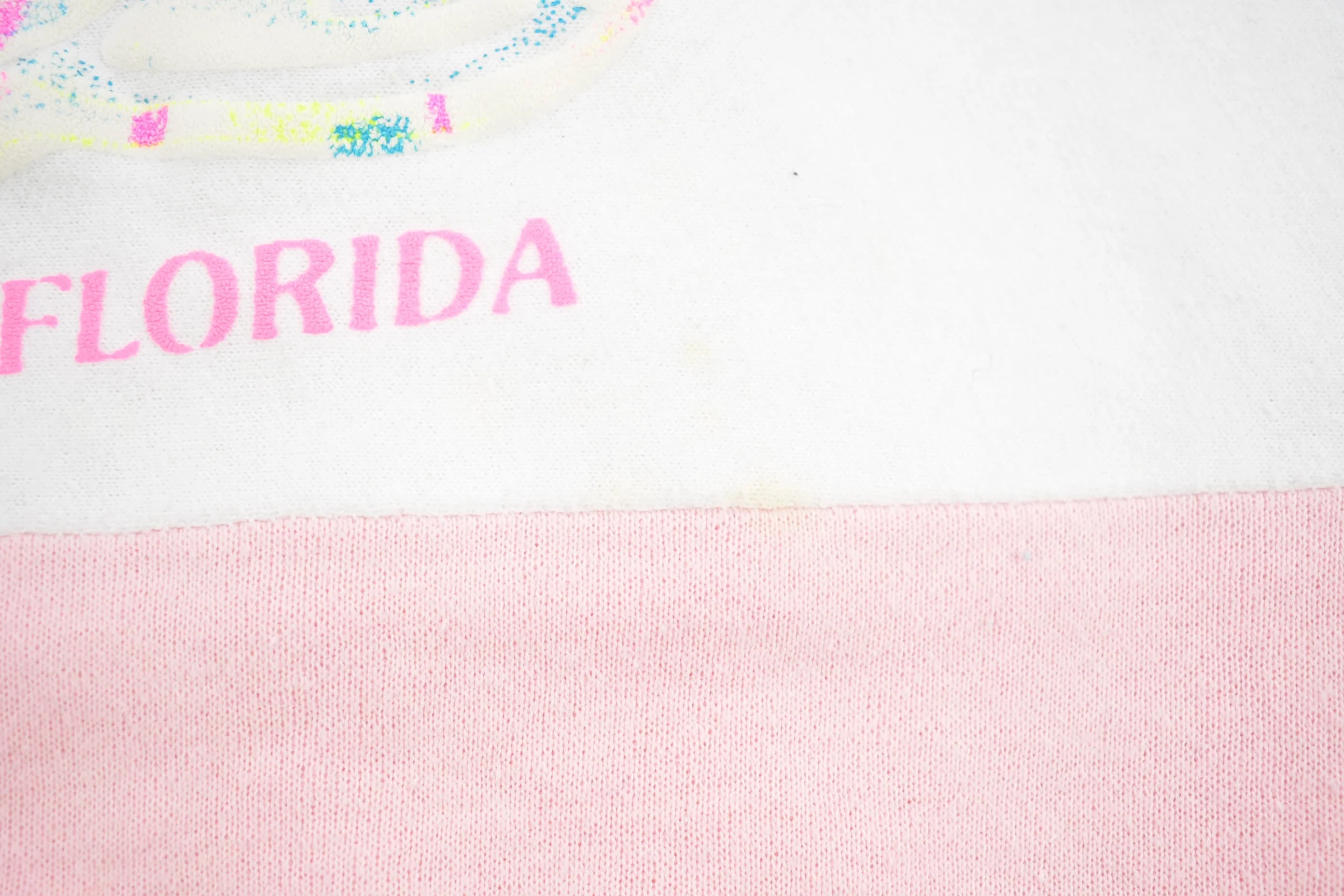 Vintage 1990s Pastel Florida Crewneck Short Sleeve Sweatshirt Men's Small - Image 5