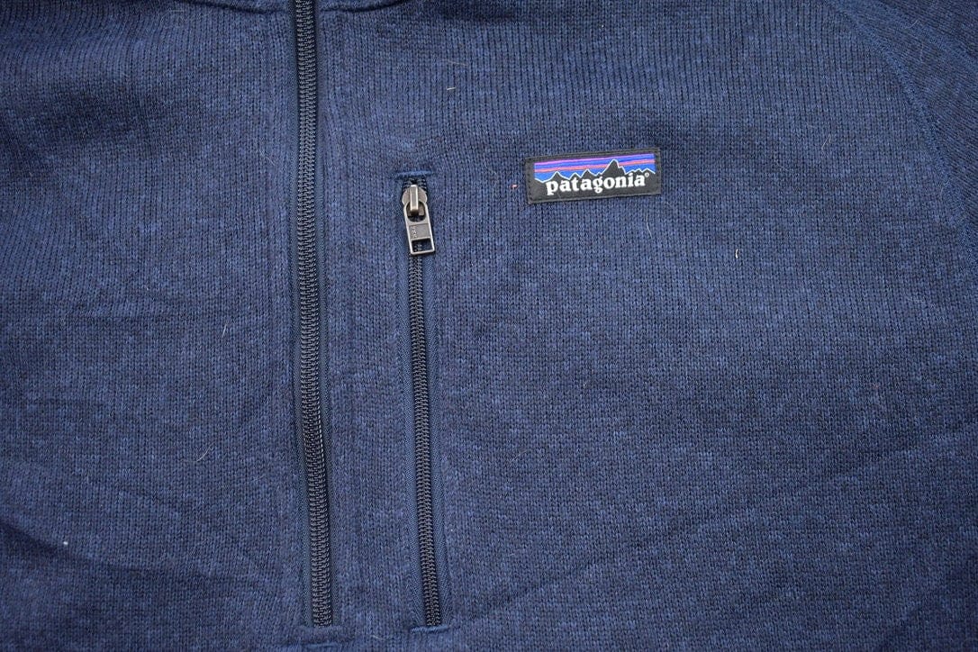 Vintage 1990s Patagonia Blank Quarter Zip Sweatshirt Men's XL - Image 4