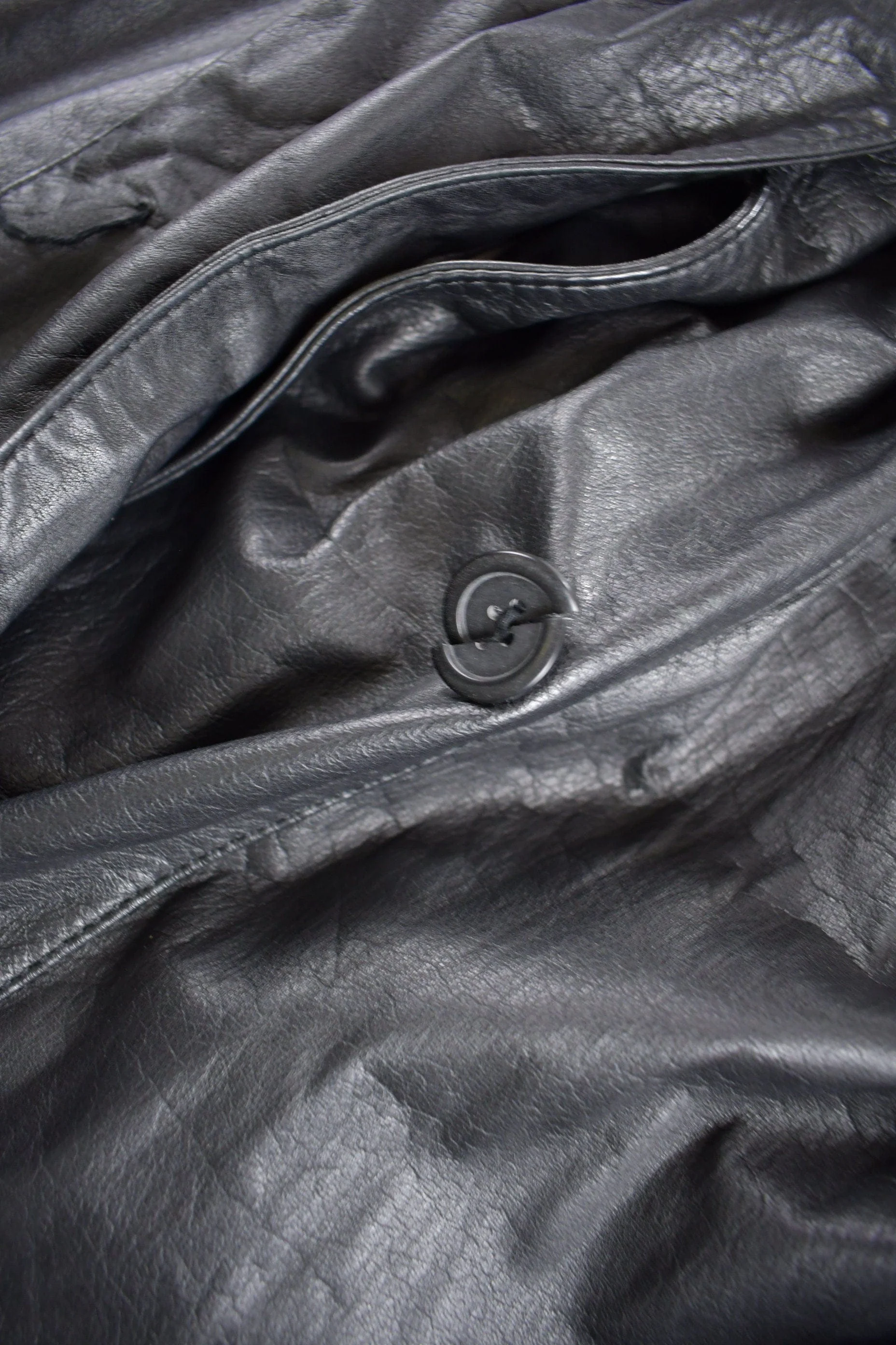 Vintage 1990s Pelle Studio Leather Trench Coat Men's Small - Image 5