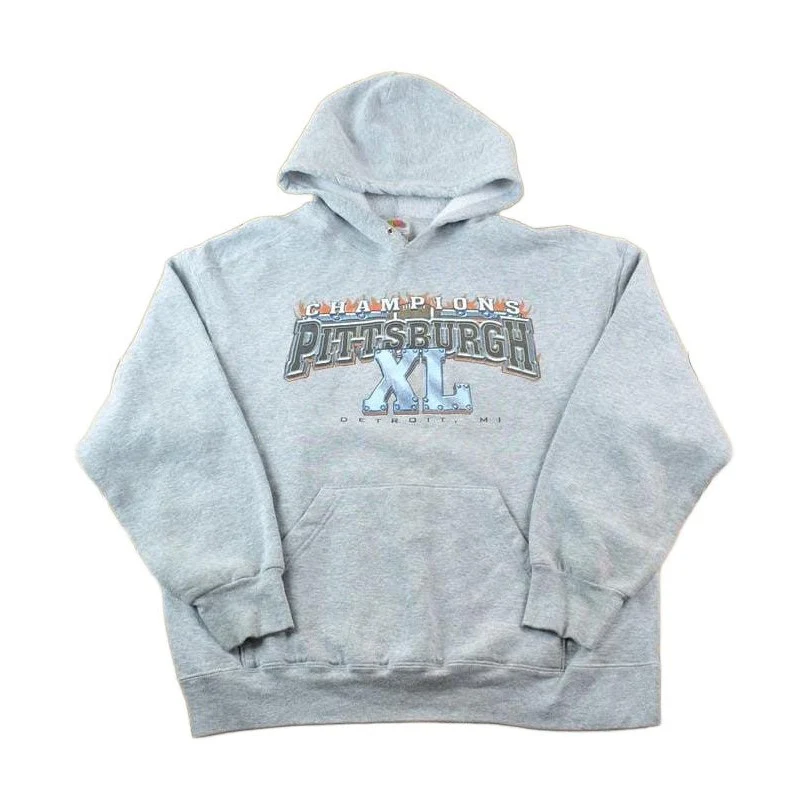 Vintage 1990s Pittsburgh NFL Hoodie Sweatshirt Men's Large
