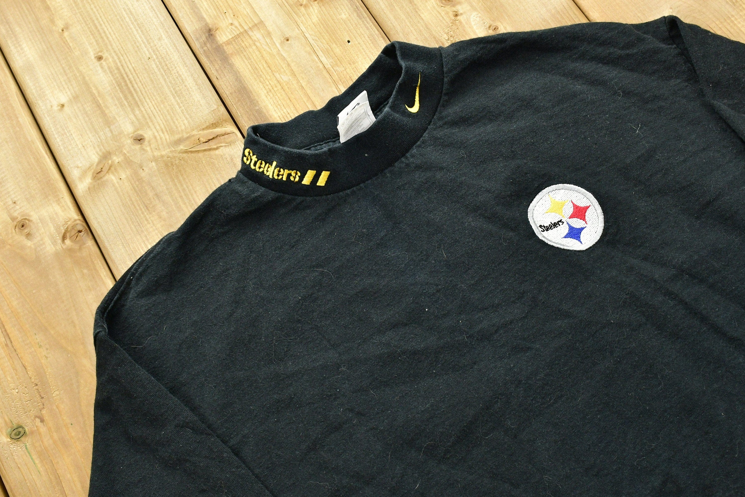 Vintage 1990s Pittsburgh Steelers Longsleeve T-Shirt Men's Large - Image 3