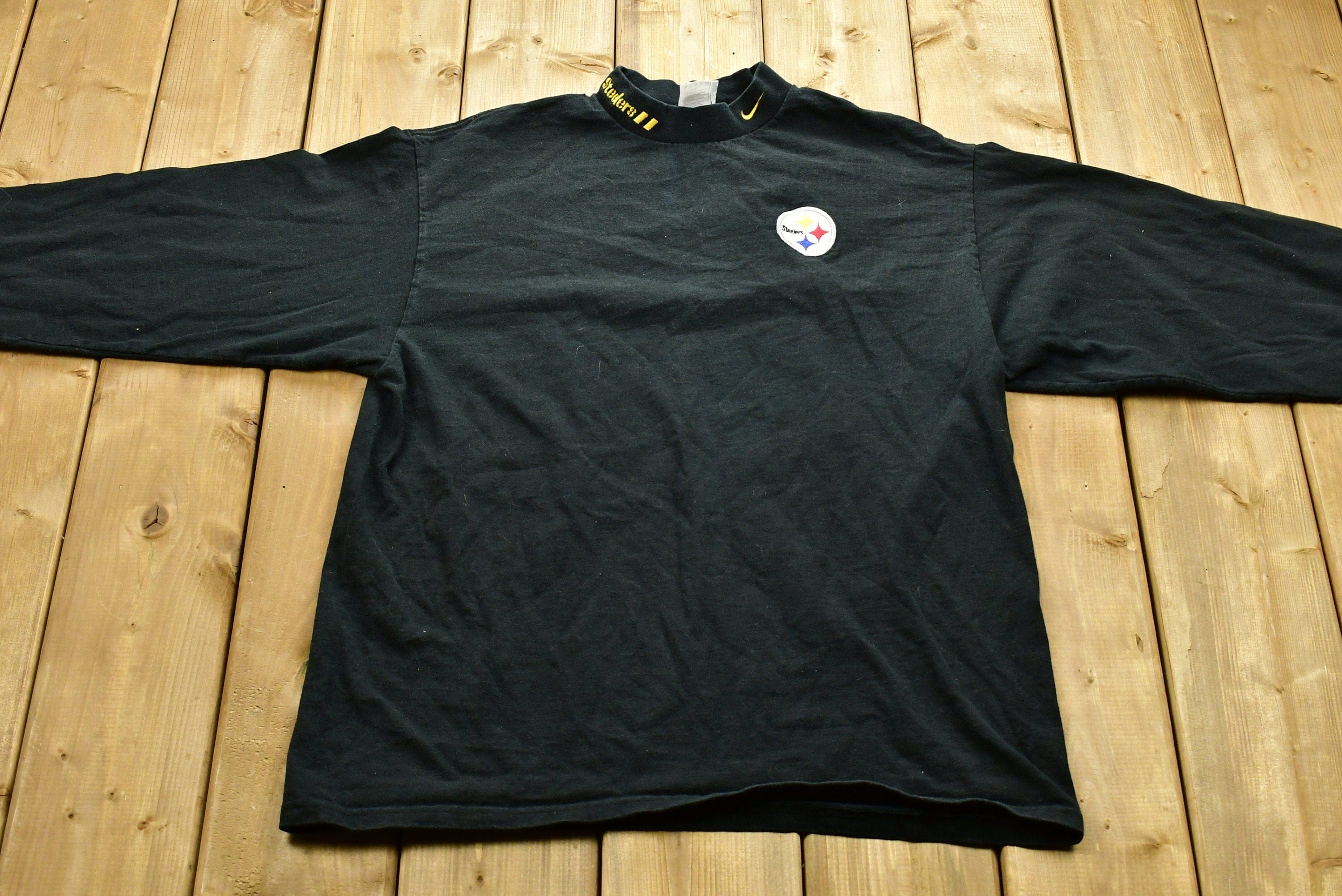 Vintage 1990s Pittsburgh Steelers Longsleeve T-Shirt Men's Large - Image 5