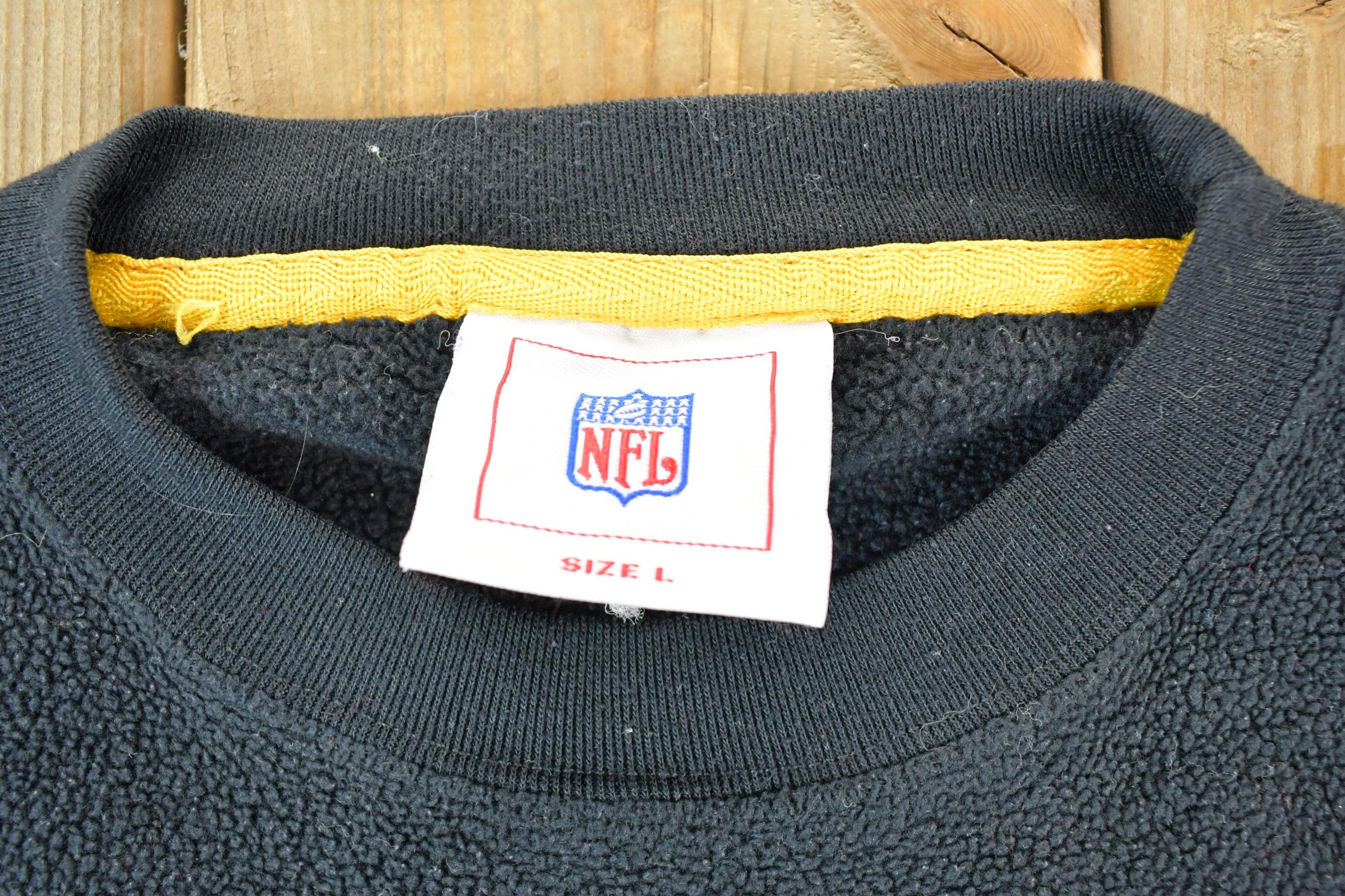Vintage 1990s Pittsburgh Steelers NFL Crewneck Fleece Sweatshirt Mens L - Image 3