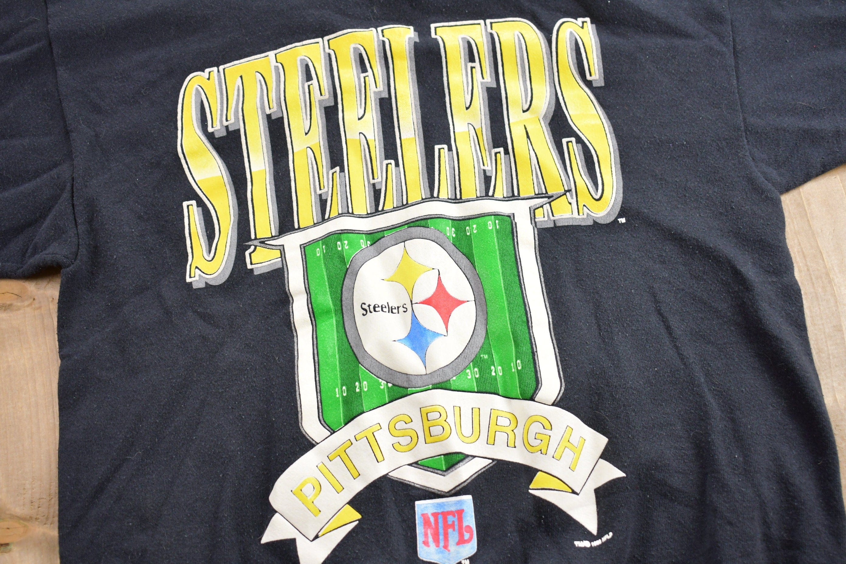 Vintage 1990s Pittsburgh Steelers NFL Crewneck Sweatshirt Men's Large - Image 4