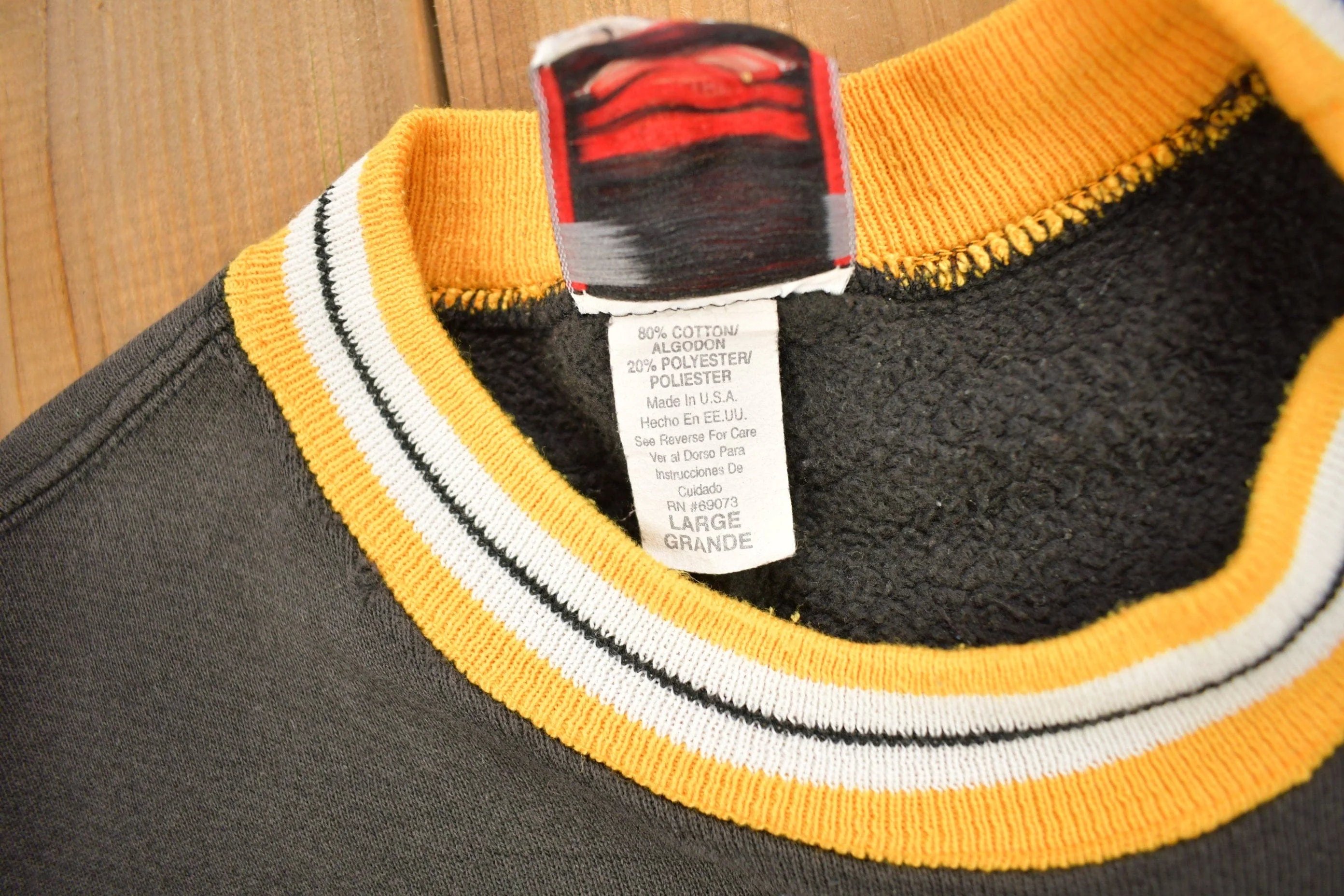 Vintage 1990s Pittsburgh Steelers NFL Crewneck Sweatshirt Men's Large - Image 7