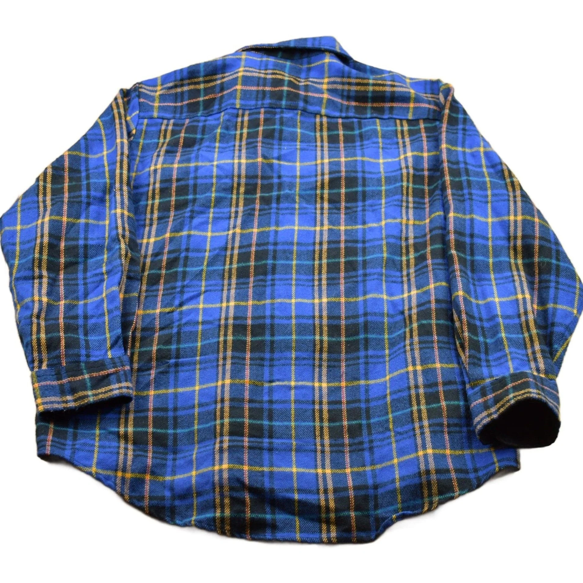 Vintage 1990s Plaid Winter Flannel Button Up Shirt Men's XL - Image 2