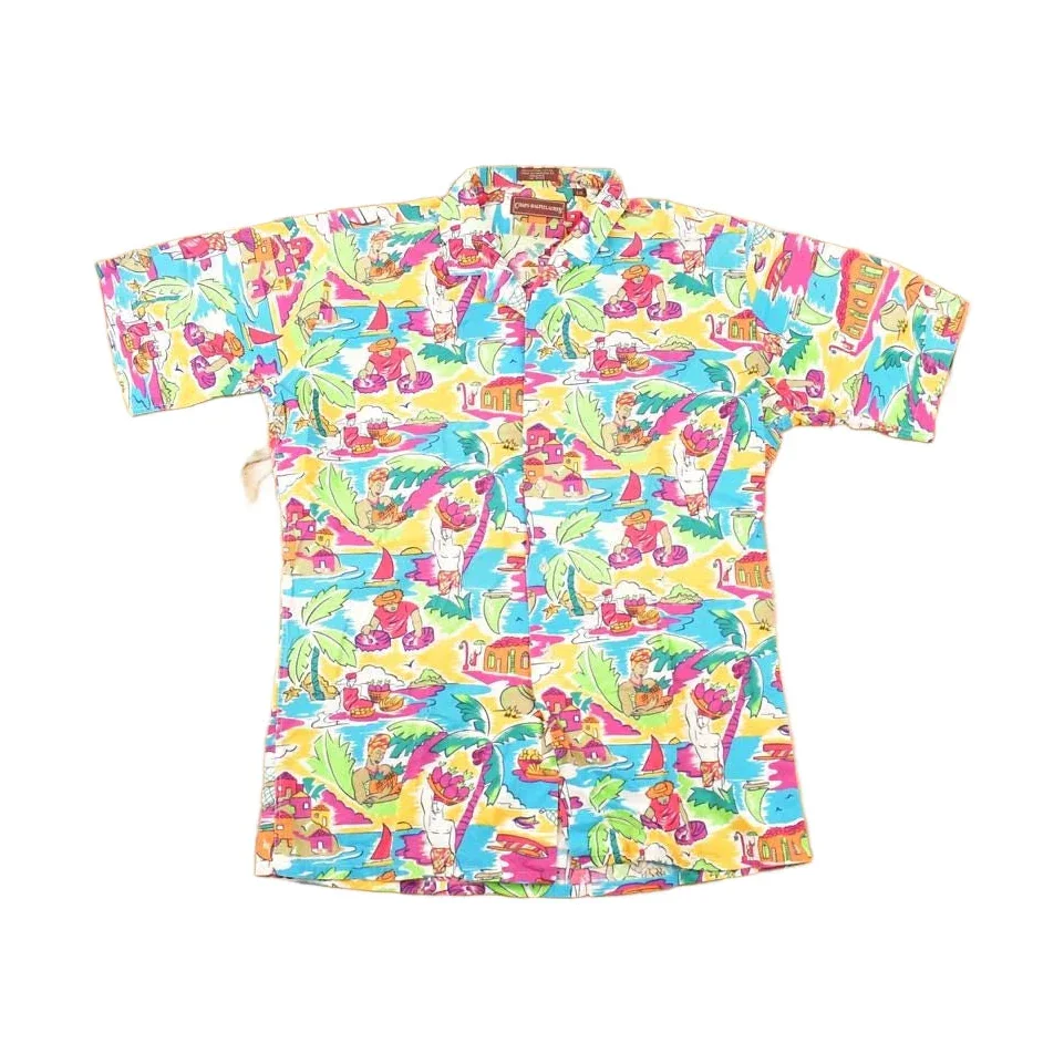 Vintage 1990s Polo By Ralph Lauren Abstract Hawaiian Button Up Shirt Men's L