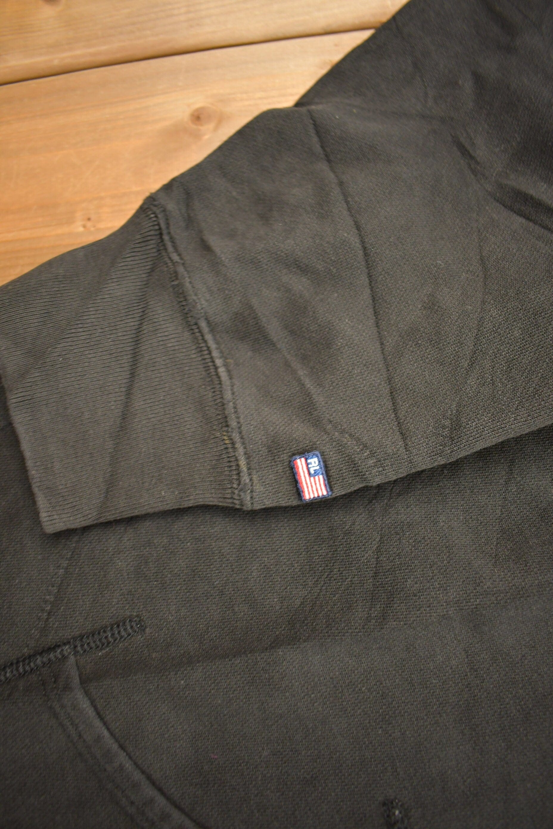 Vintage 1990s Polo Jeans Ralph Lauren Embroidered Full Zip Hoodie Men's 2XL - Image 4