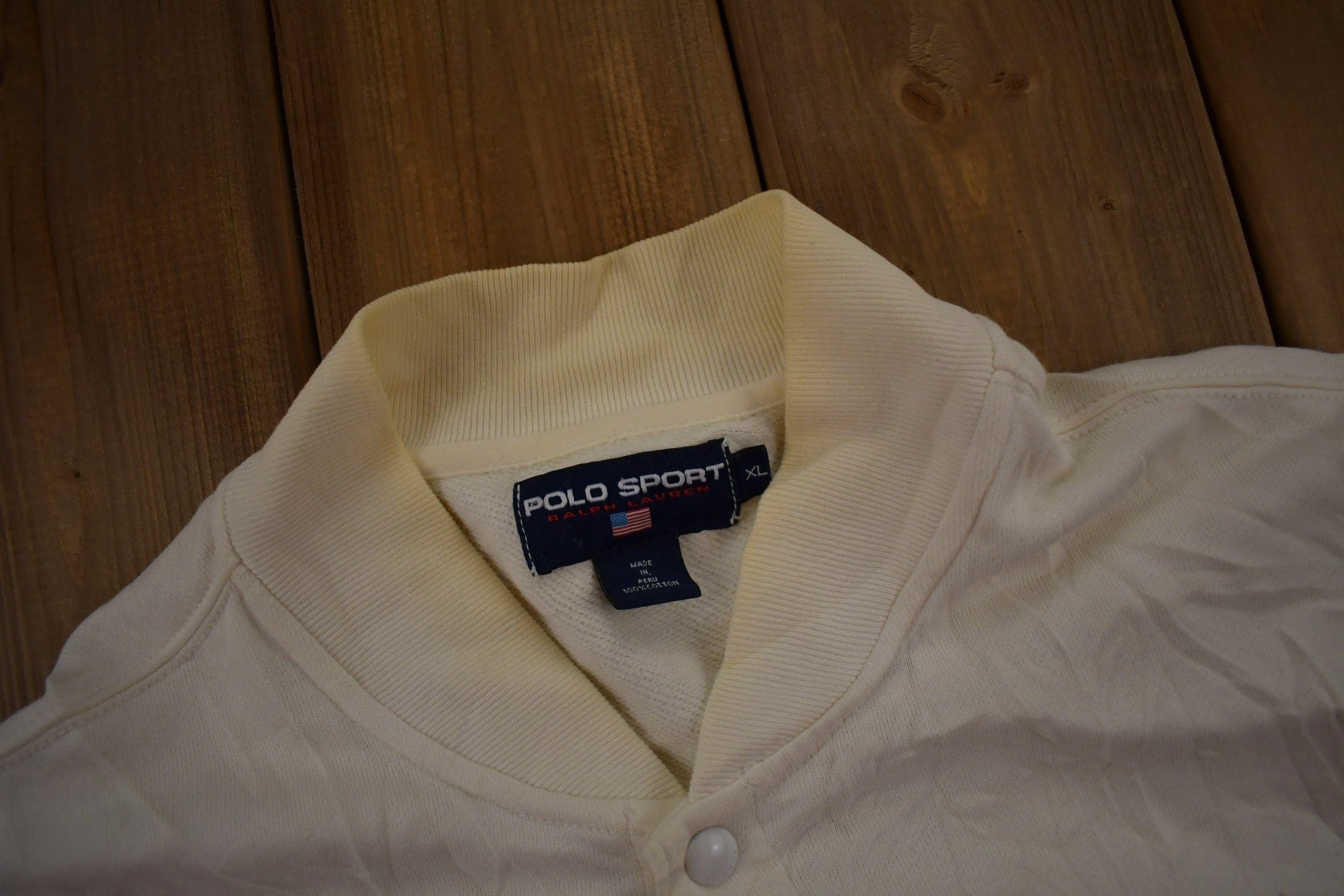 Vintage 1990s Polo Sport Ralph Lauren Snap Button Sweatshirt Men's XL - Image 8