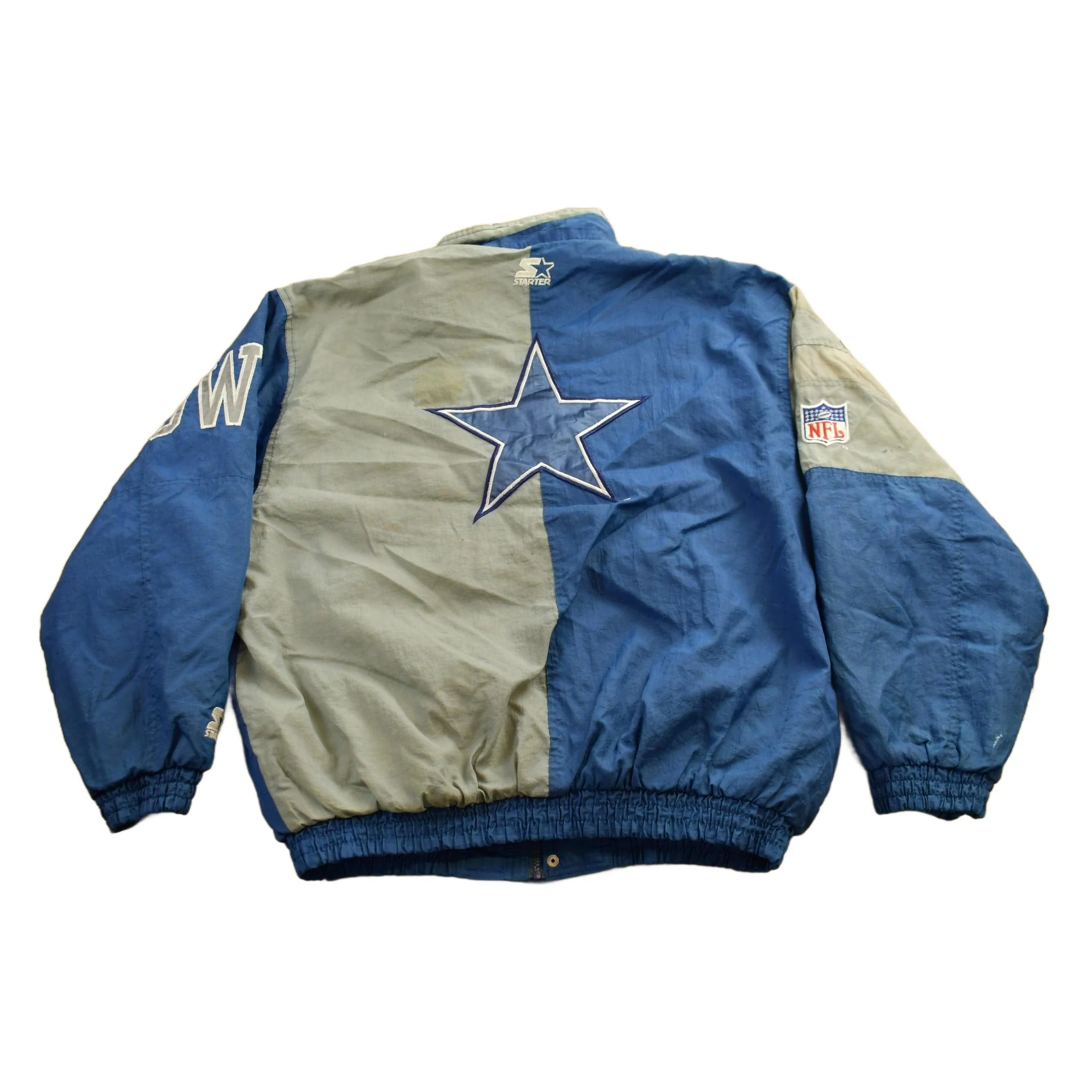 Vintage 1990s Pro Line Dallas Cowboys Windbreaker Jacket Men's 2XL - Image 2
