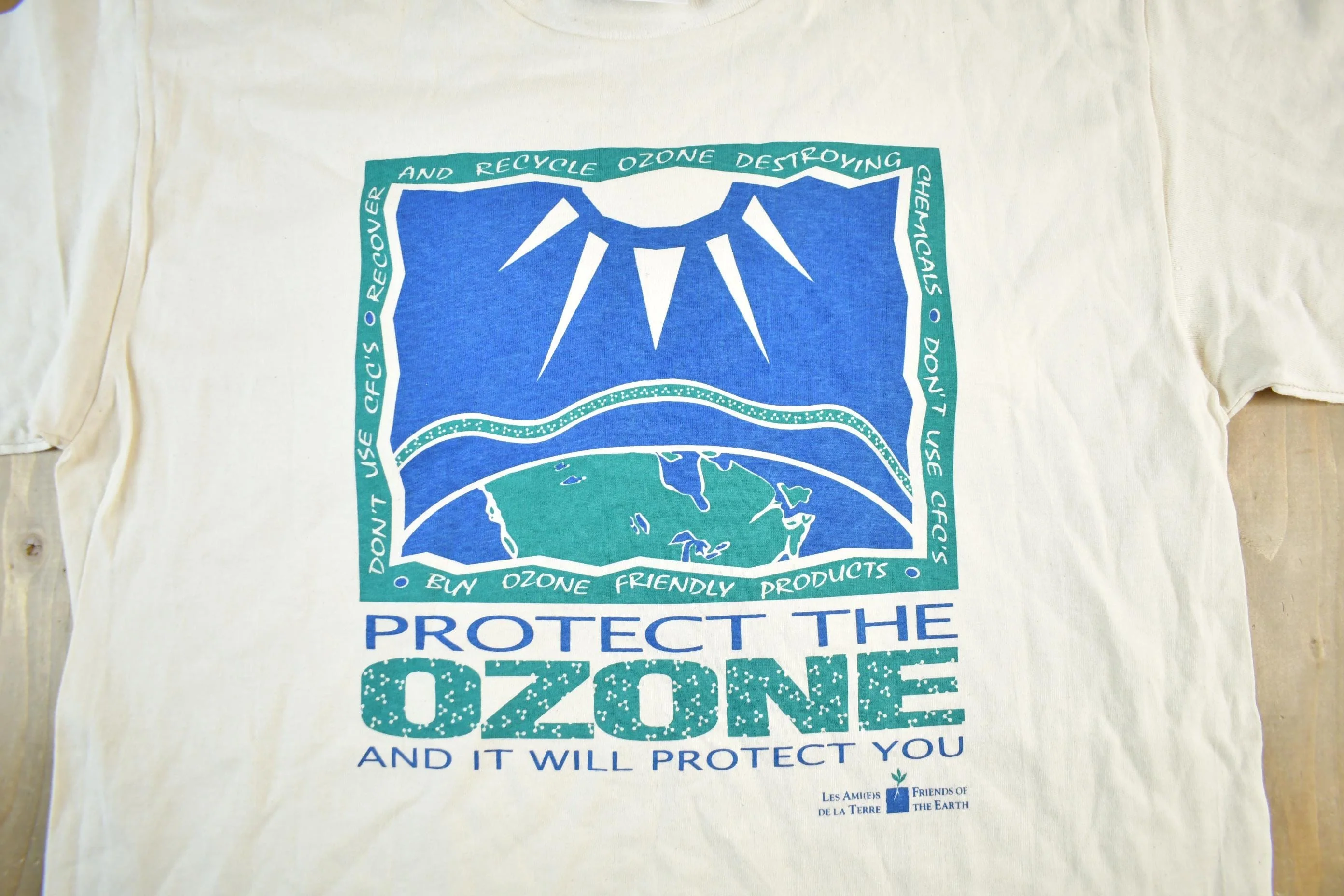 Vintage 1990s Protect The Ozone Souvenir T-Shirt Men's Large - Image 3