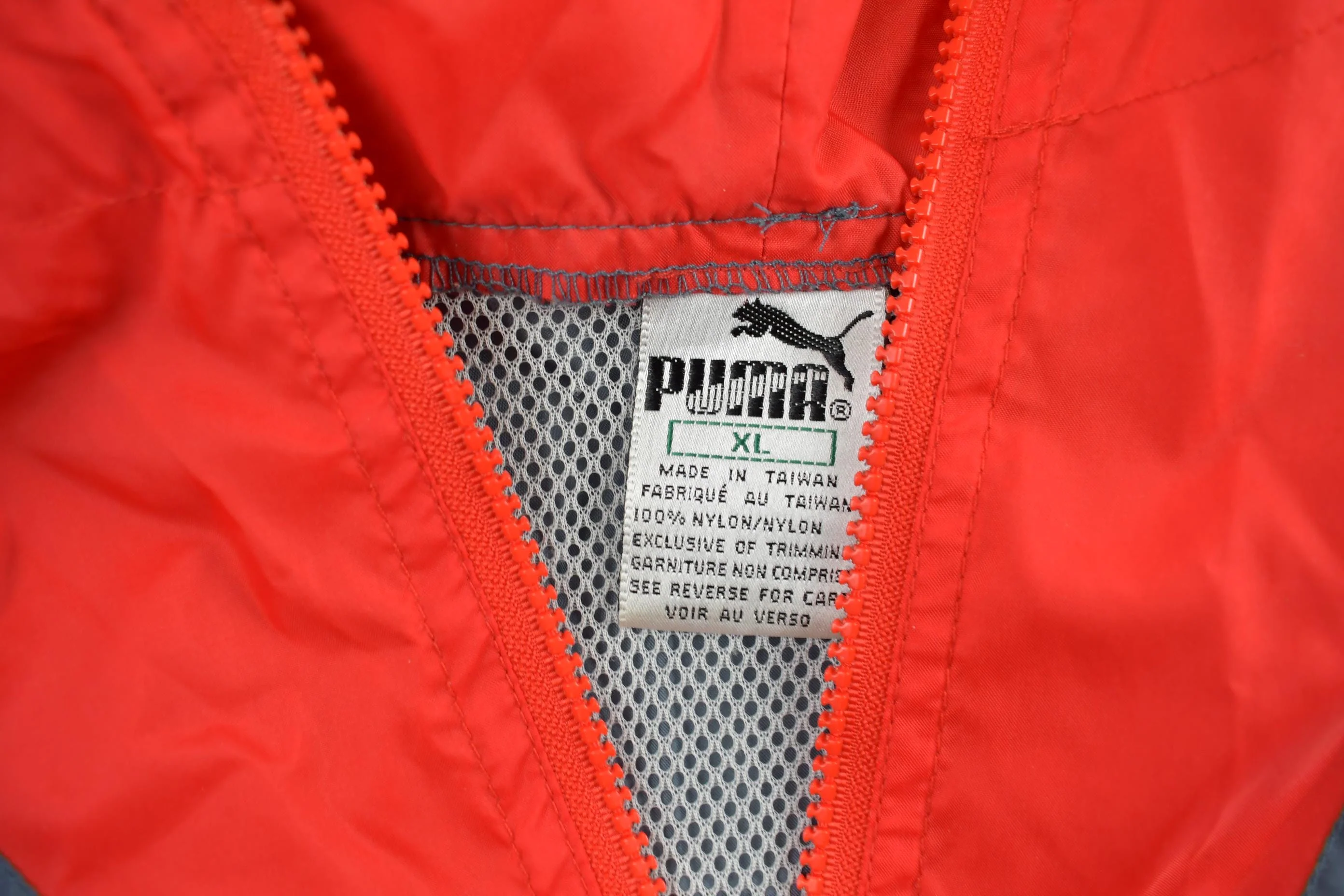 Vintage 1990s Puma Quarter Zip Windbreaker Jacket Men's XL - Image 3