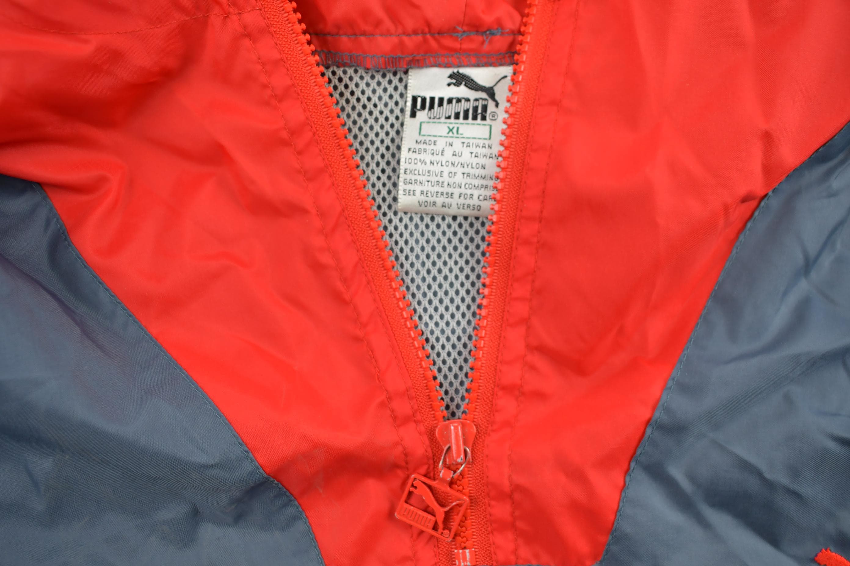 Vintage 1990s Puma Quarter Zip Windbreaker Jacket Men's XL - Image 4