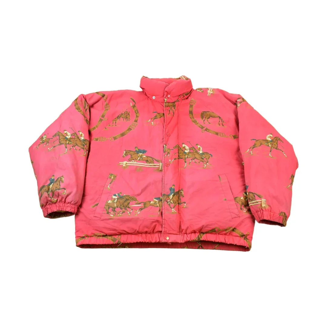 Vintage 1990s Ralph Lauren Large Equestrian Puffer Jacket Men's Large