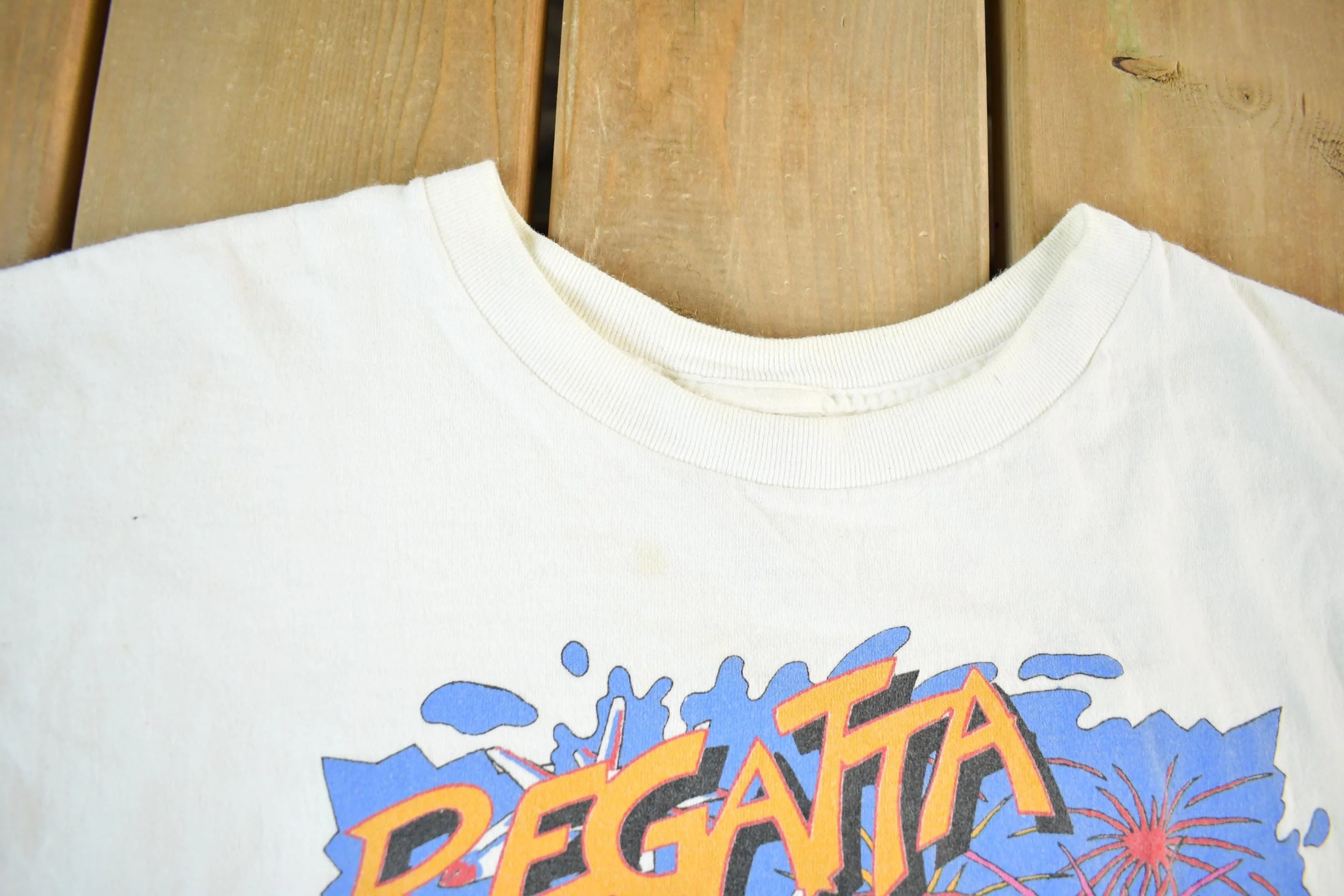 Vintage 1990s Regatta Festival Graphic Print T-Shirt Women's XL - Image 5
