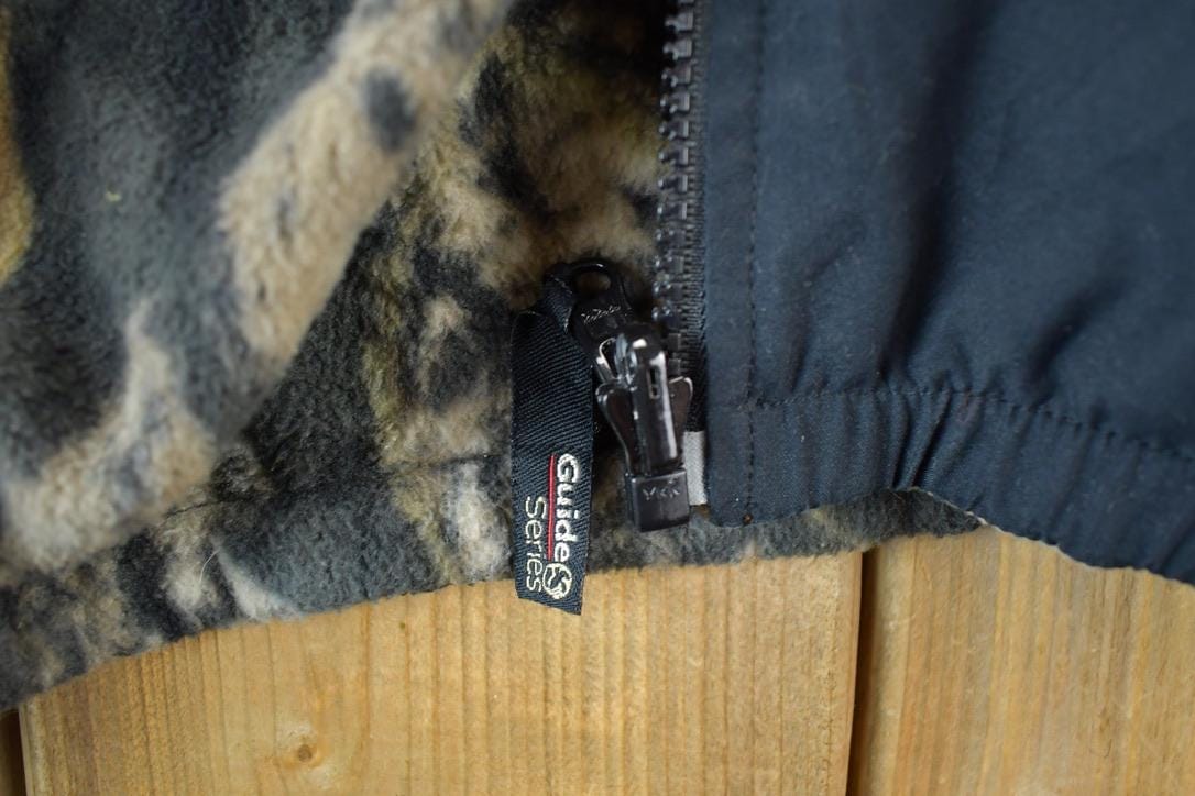 Vintage 1990s Reversible Realtree Camo Outdoorsman Light Jacket Sweatshirt Men's Small - Image 4