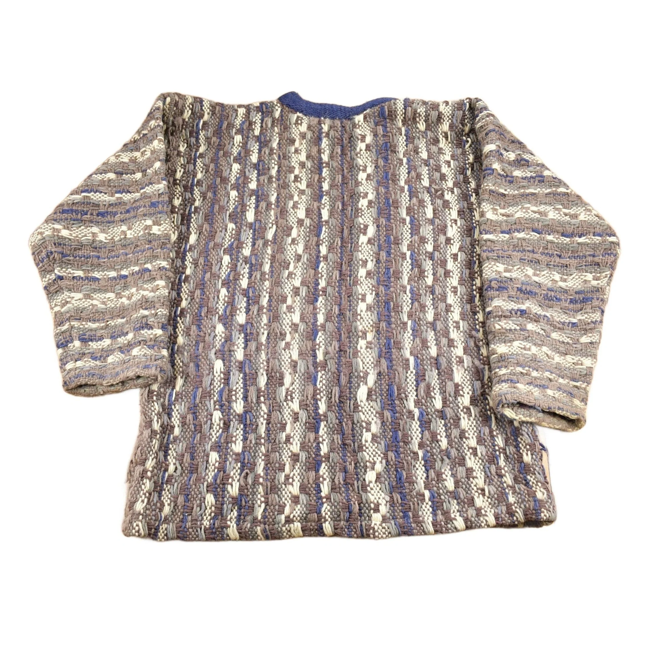 Vintage 1990s Rey Wear 100% Wool Oversized Knitted Crewneck Sweater Men's 3XL - Image 2