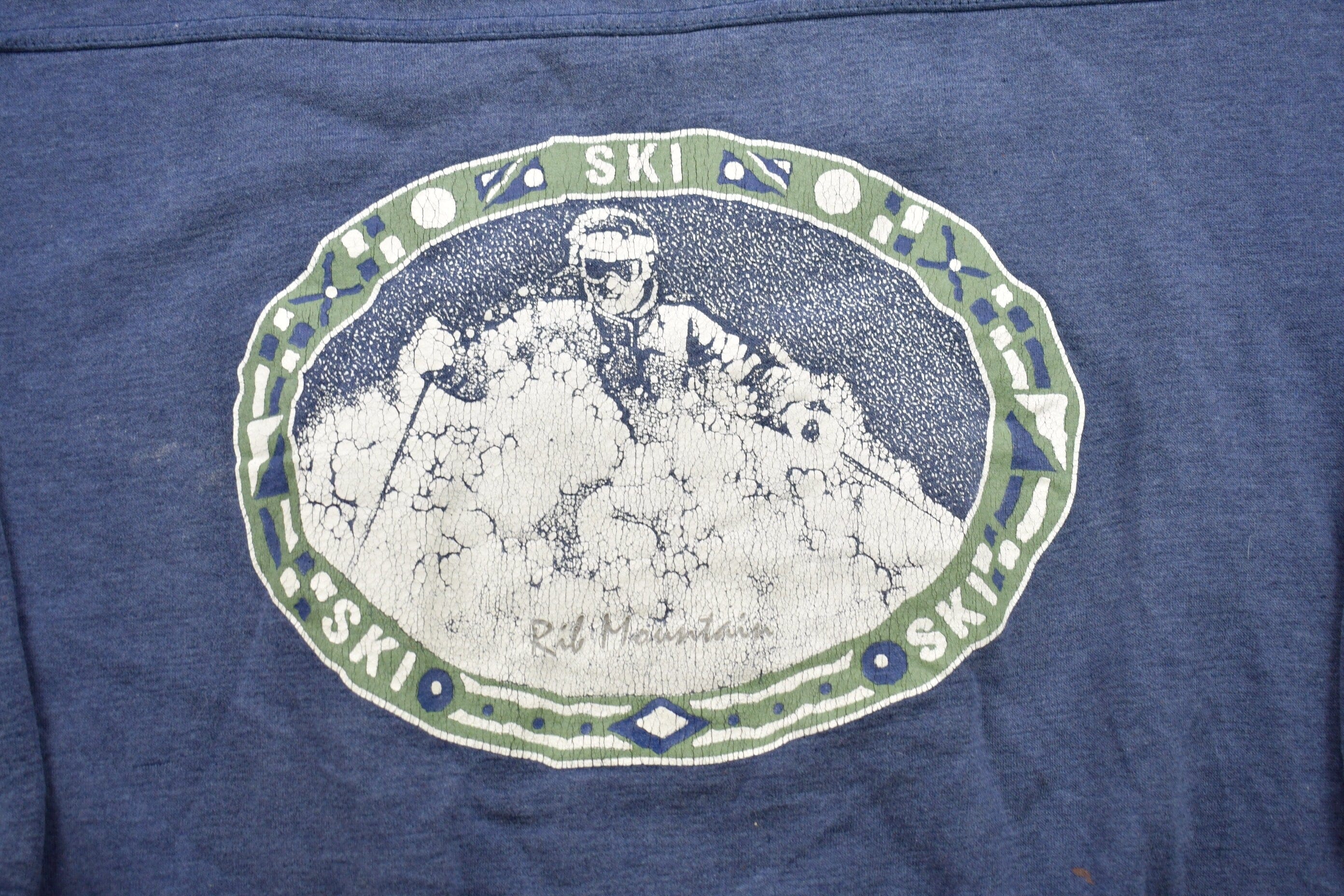 Vintage 1990s Rib Mountain Wisconsin Skiing Crewneck Sweatshirt Men's Medium - Image 4