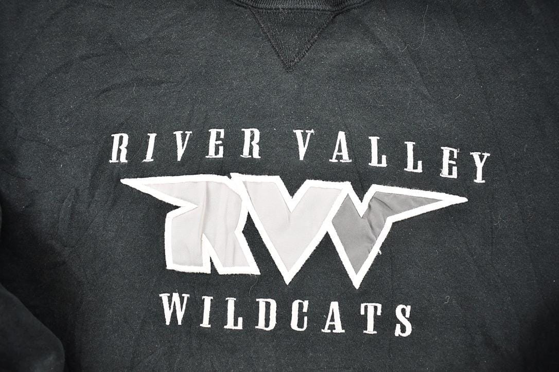 Vintage 1990s River Valley Wildcats Russell Crewneck Sweatshirt Men's M - Image 3
