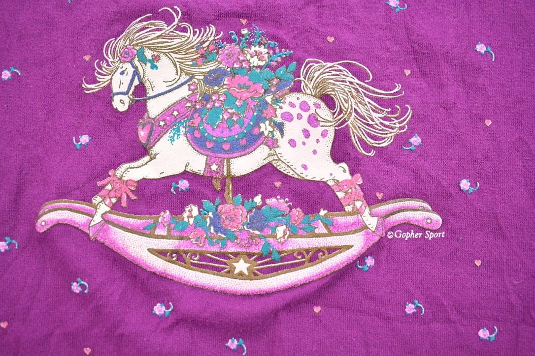 Vintage 1990s Rocking Horse Crewneck Sweater Men's Medium - Image 3