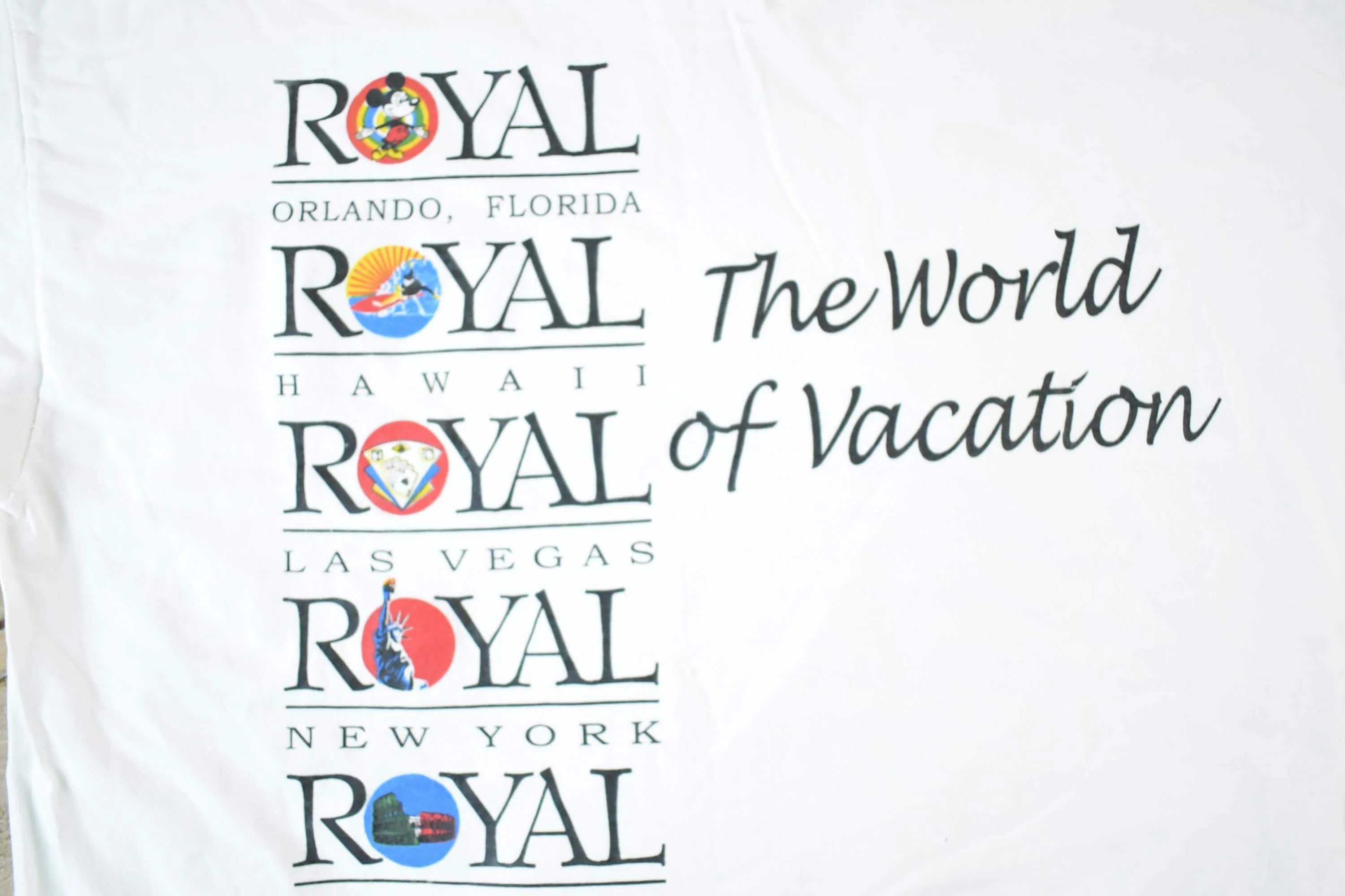 Vintage 1990s Royal Cruises The World Of Vacations Souvenir T-Shirt Mens L - Image 4