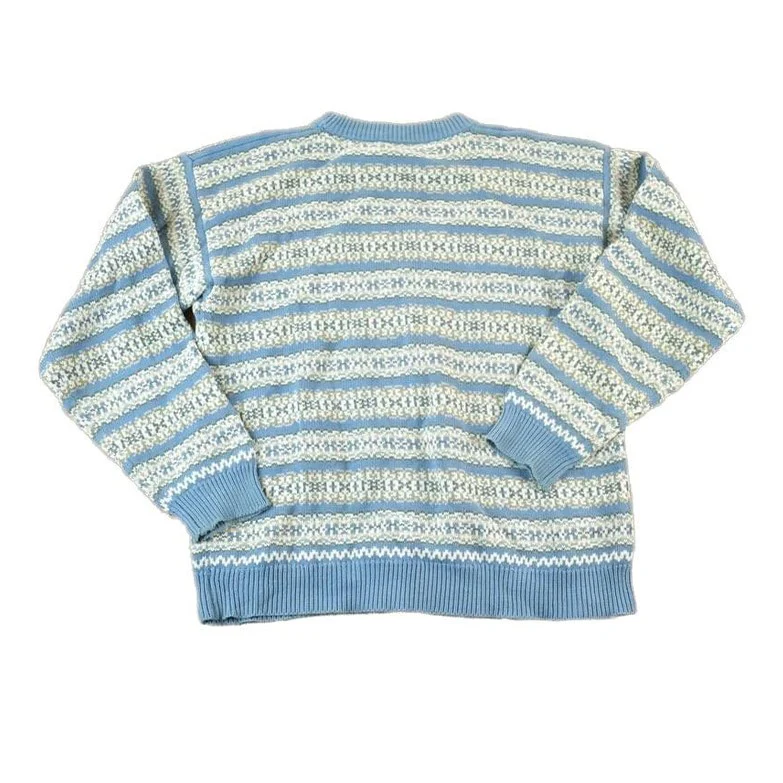 Vintage 1990s Royal Robbins Knit Abstract Pattern Crewneck Sweater Men's Small - Image 2