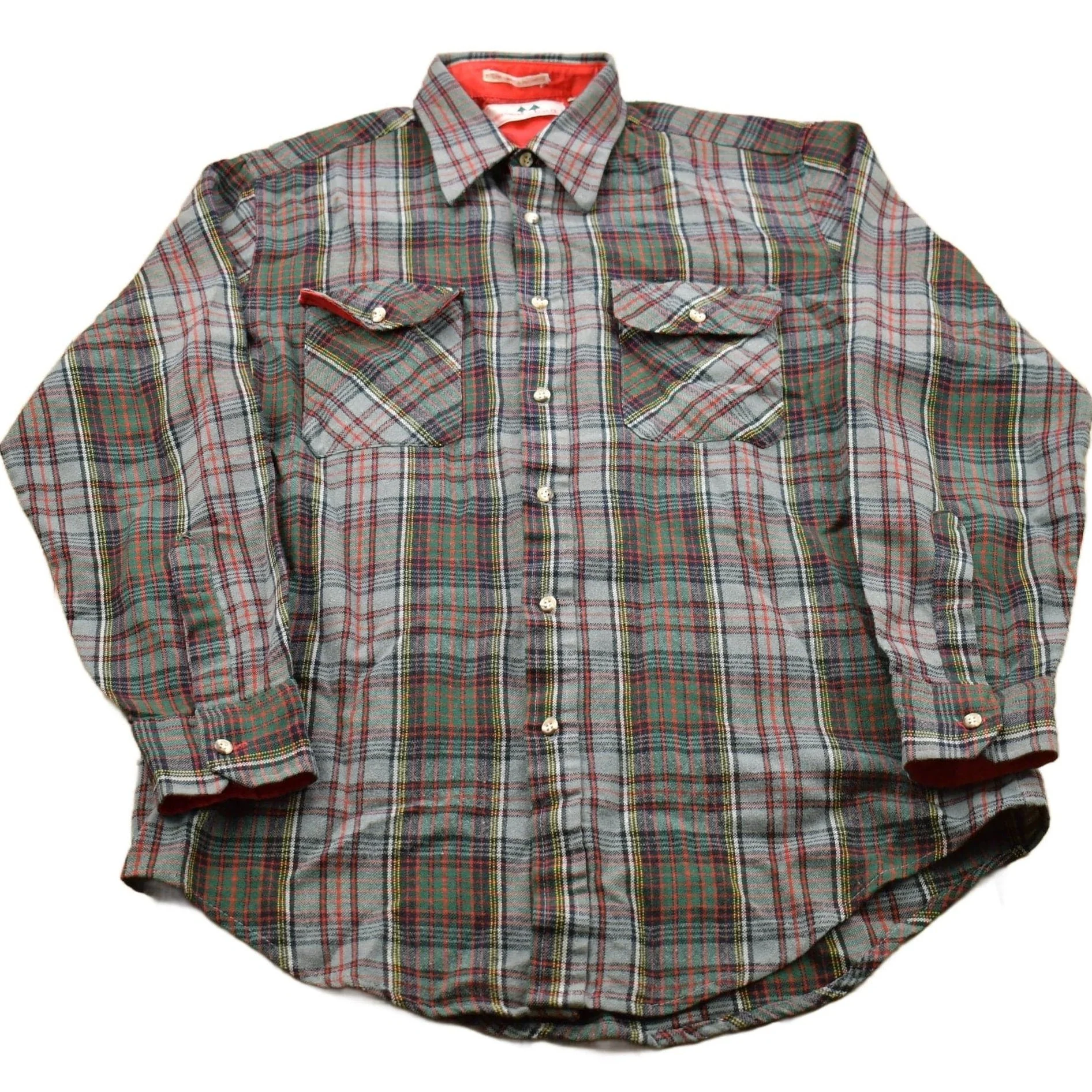 Vintage 1990s Ruggedwear By B.O.G. Plaid Flannel Button Up Shirt Men's M