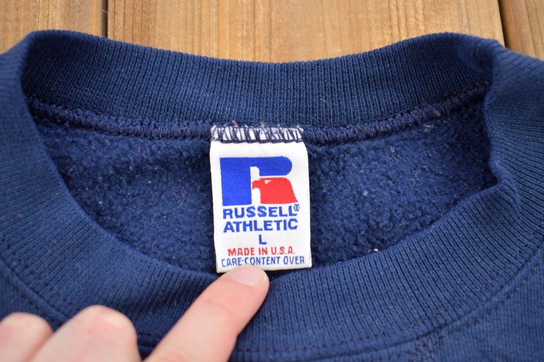 Vintage 1990s Russell Athletics Blank Crewneck Sweatshirt Men's Medium - Image 3