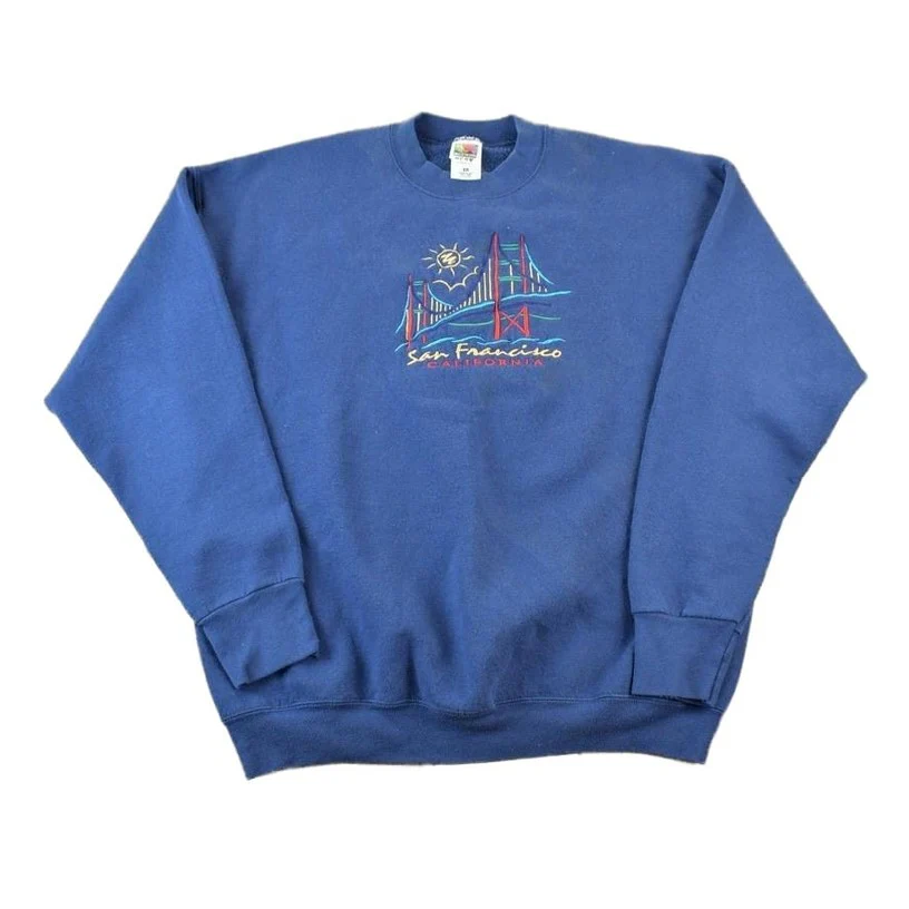 Vintage 1990s San Francisco Crewneck Sweatshirt Made In USA Men's XL