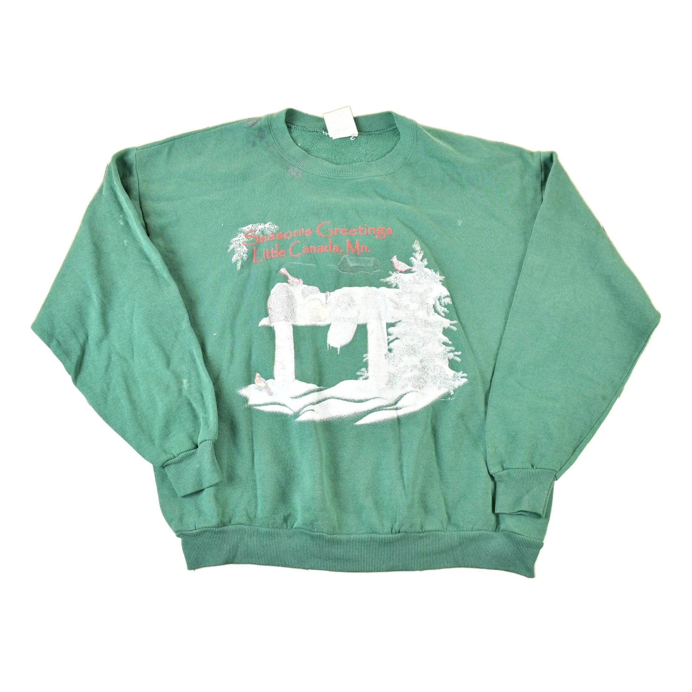Vintage 1990s Seasons Greetings Little Canada MN Crewneck Sweatshirt Mens L