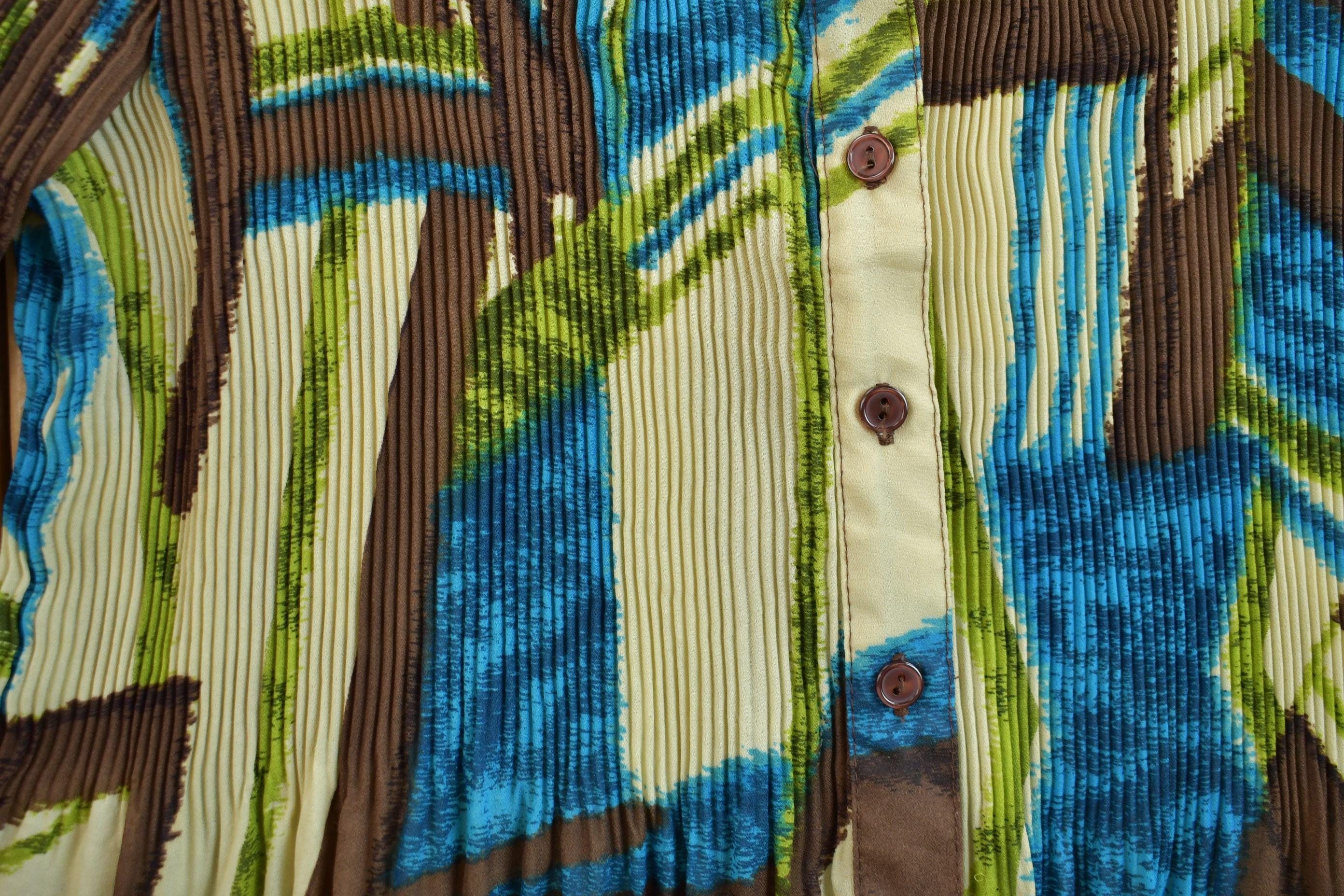Vintage 1990s Sere Nade Sheer Lace Abstract Button Up Shirt Women's XL - Image 4