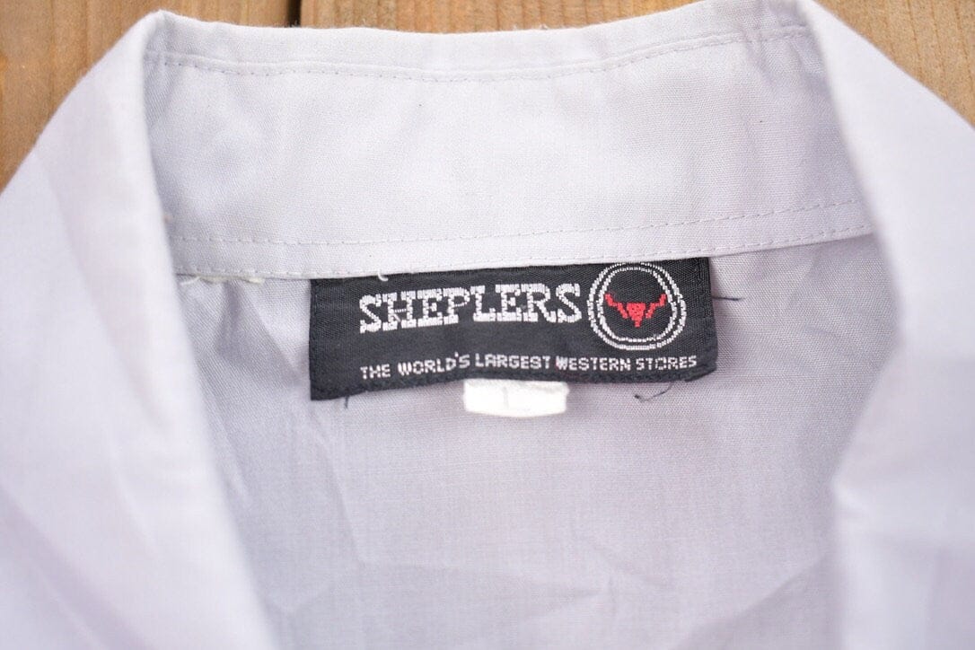 Vintage 1990s Sheplers Button Up Western Shirt Men's Large - Image 3