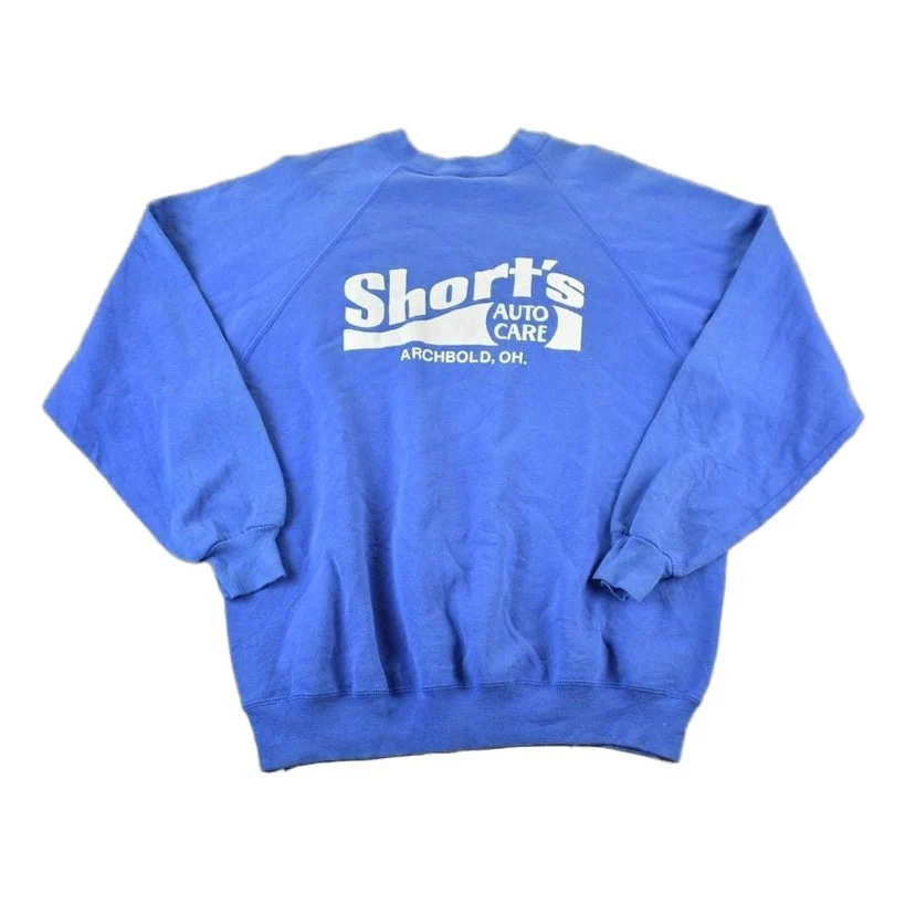 Vintage 1990s Shorts Auto Care Souvenir Crewneck Sweatshirt Made In USA Men's XL